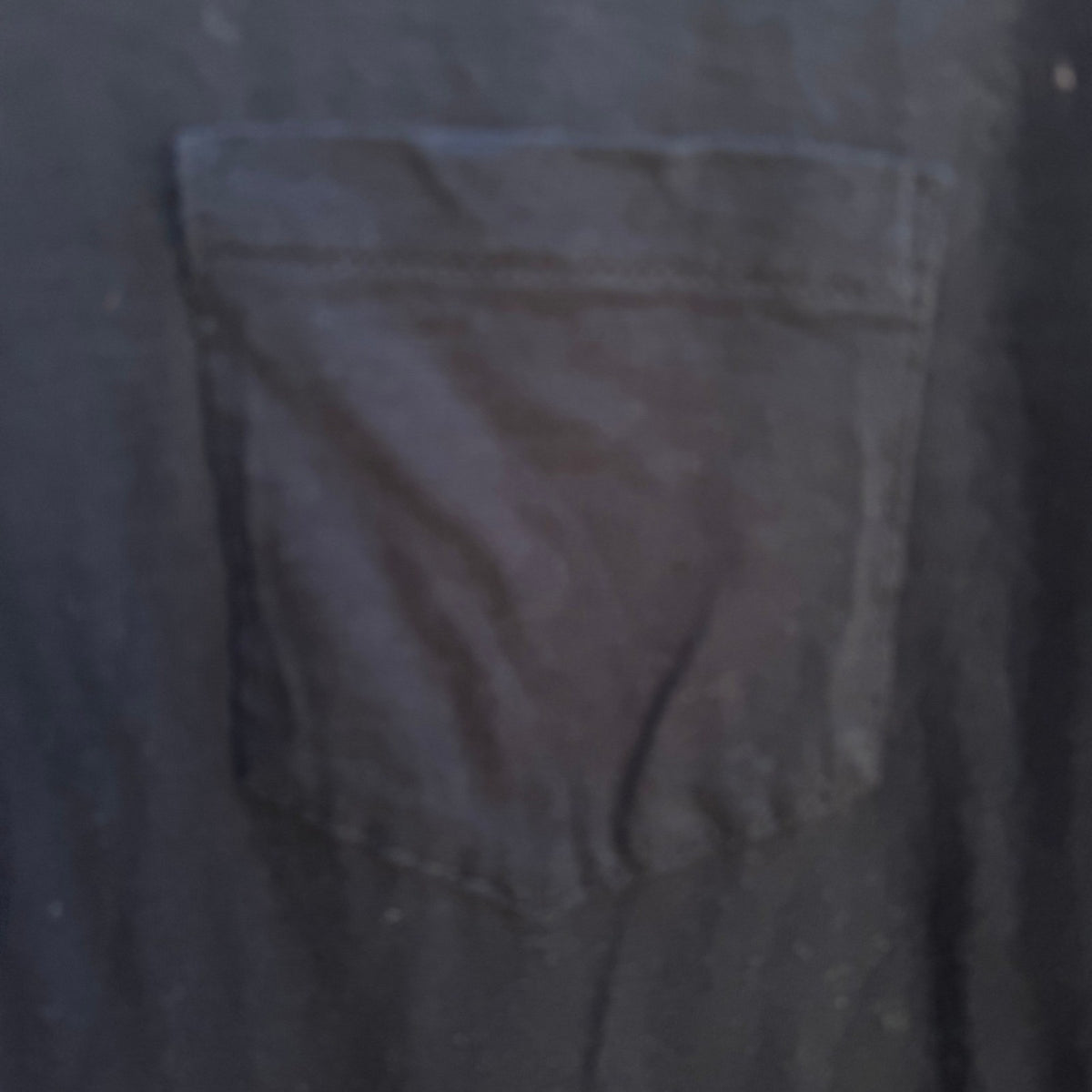 American Giant Minimalist Cotton Sustainable American Made Pocket Shirt Black S