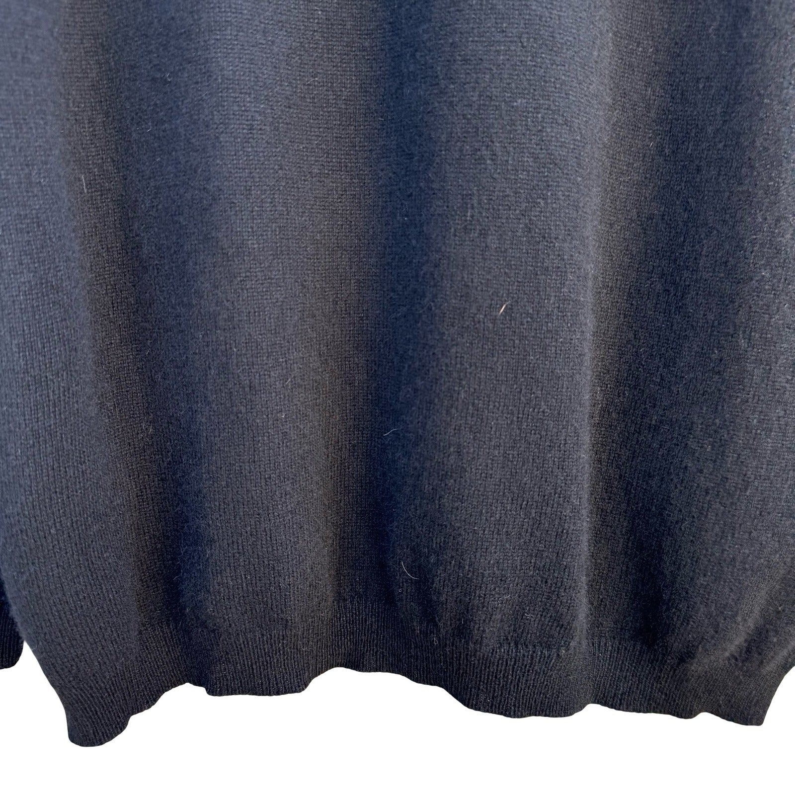 Alexa Grace Black 100% Cashmere Crew Neck Sweater Womens Small Fine Knit New Tag