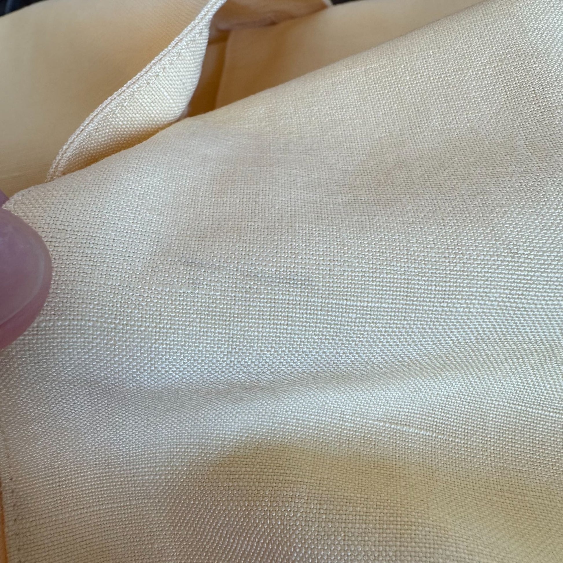 Emma James Petite Vintage Yellow Linen Blend Lace Crochet Sleeve Blazer Jacket 14P