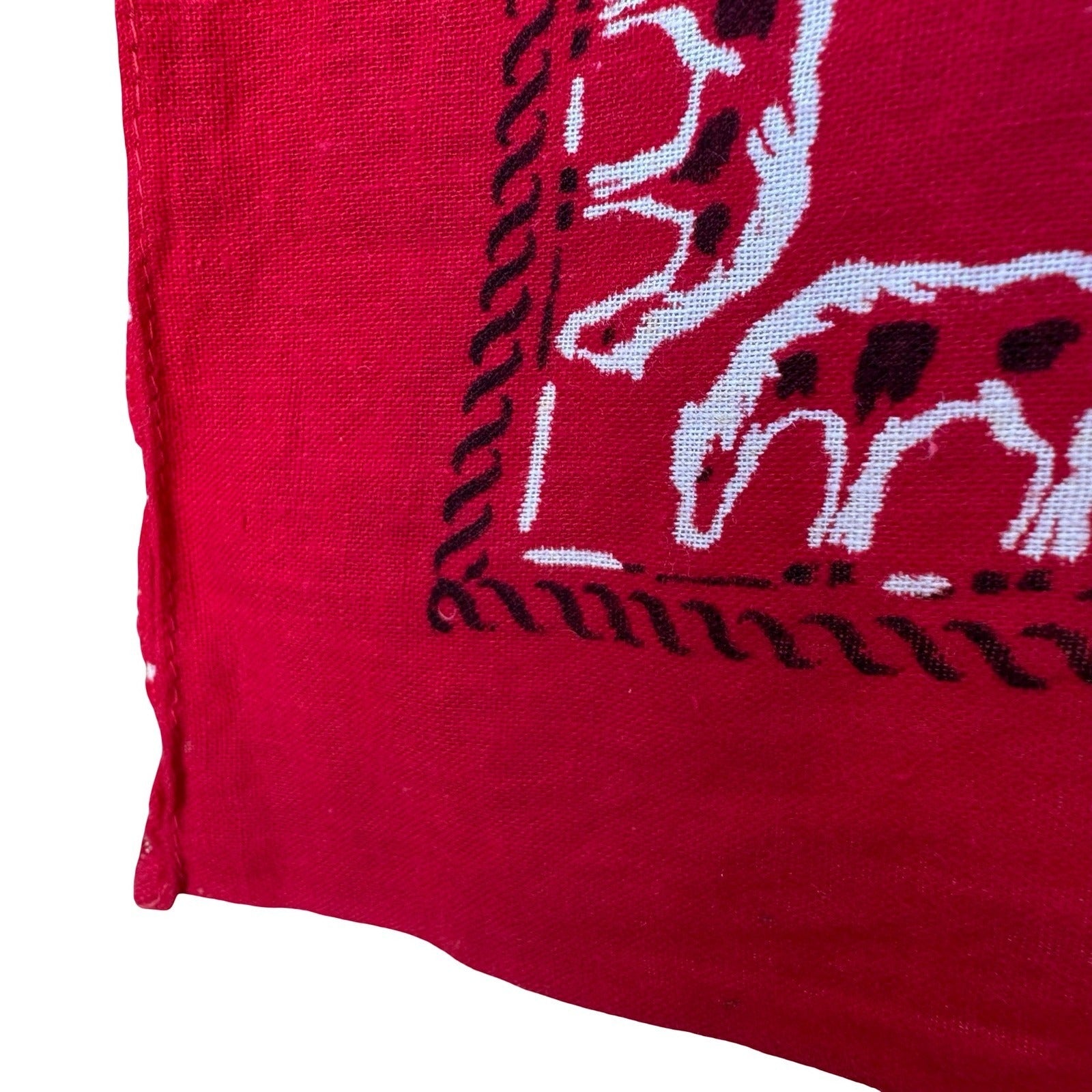 Swagger Vintage 50s Red Western Bronco Chuck Wagon Cotton Bandana Neckerchief