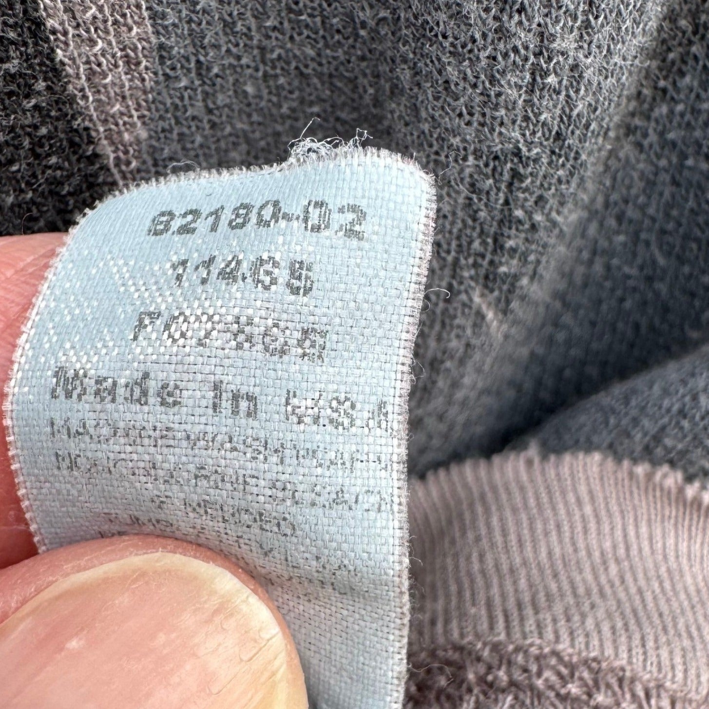Michael Stars Y2K Grey Camo Waffle Knit Thermal V-Neck Henley Top OS Gorpcore