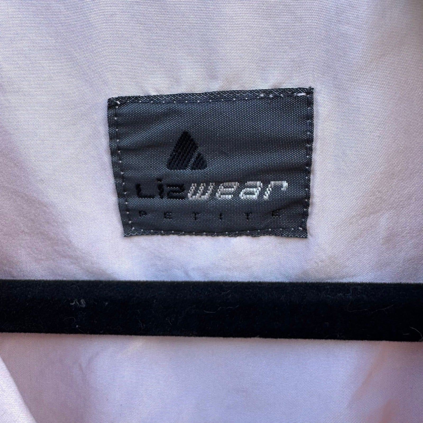 Lizwear Vintage Pale Pink 100% Silk Short Sleeve Button Down Safari Shirt Small