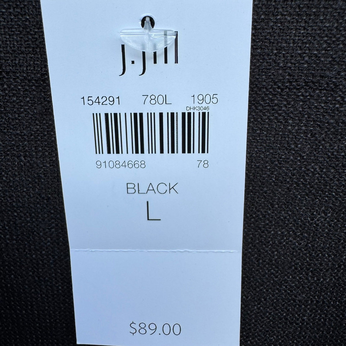 J Jill Minimalist Lagenlook V-Neck Knitwear Midi Sweater Dress Black Women L New