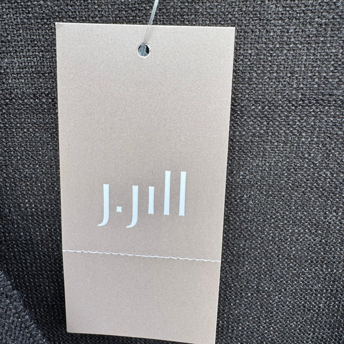 J Jill Minimalist Lagenlook V-Neck Knitwear Midi Sweater Dress Black Women L New