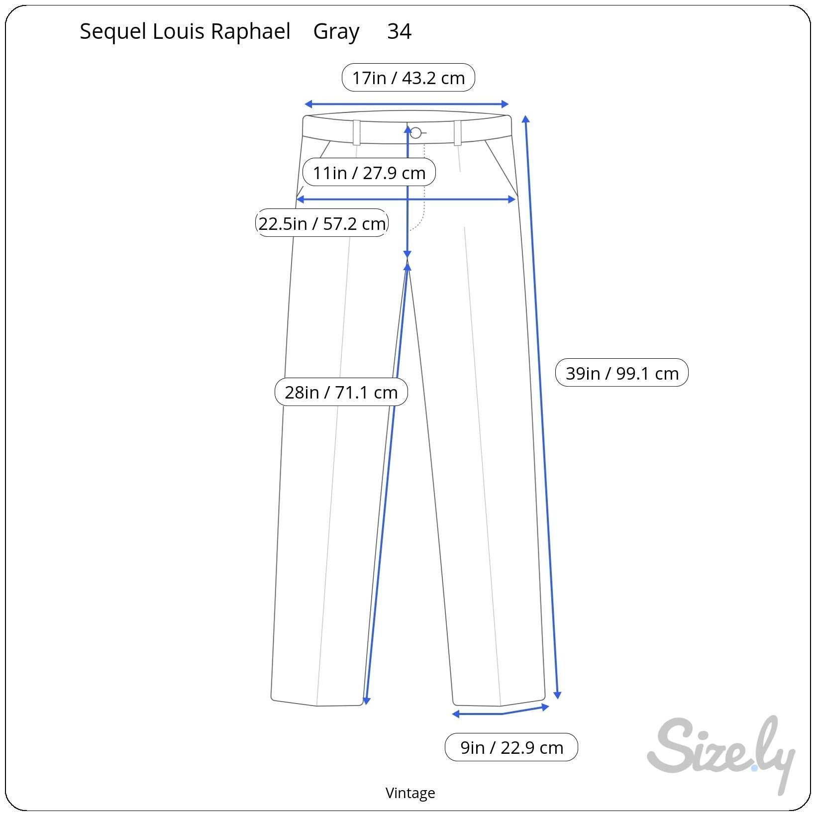 Sequel Louis Raphael Vintage Mens Wool Pleated Cuffed Charcoal Dress Pants 34