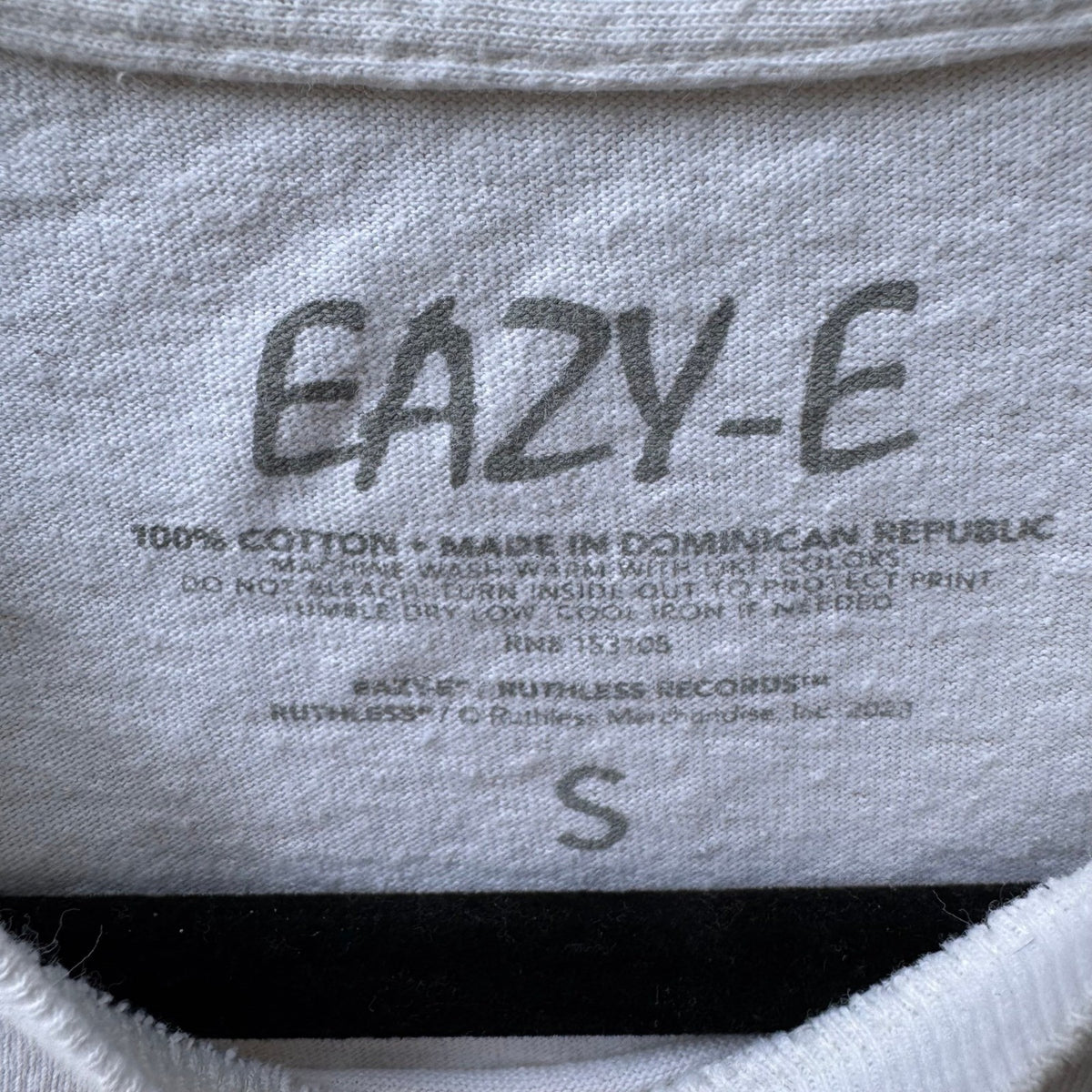 Eazy-E NWA Ruthless Records Compton 90s Hip Hop West Coast Shirt White Mens S