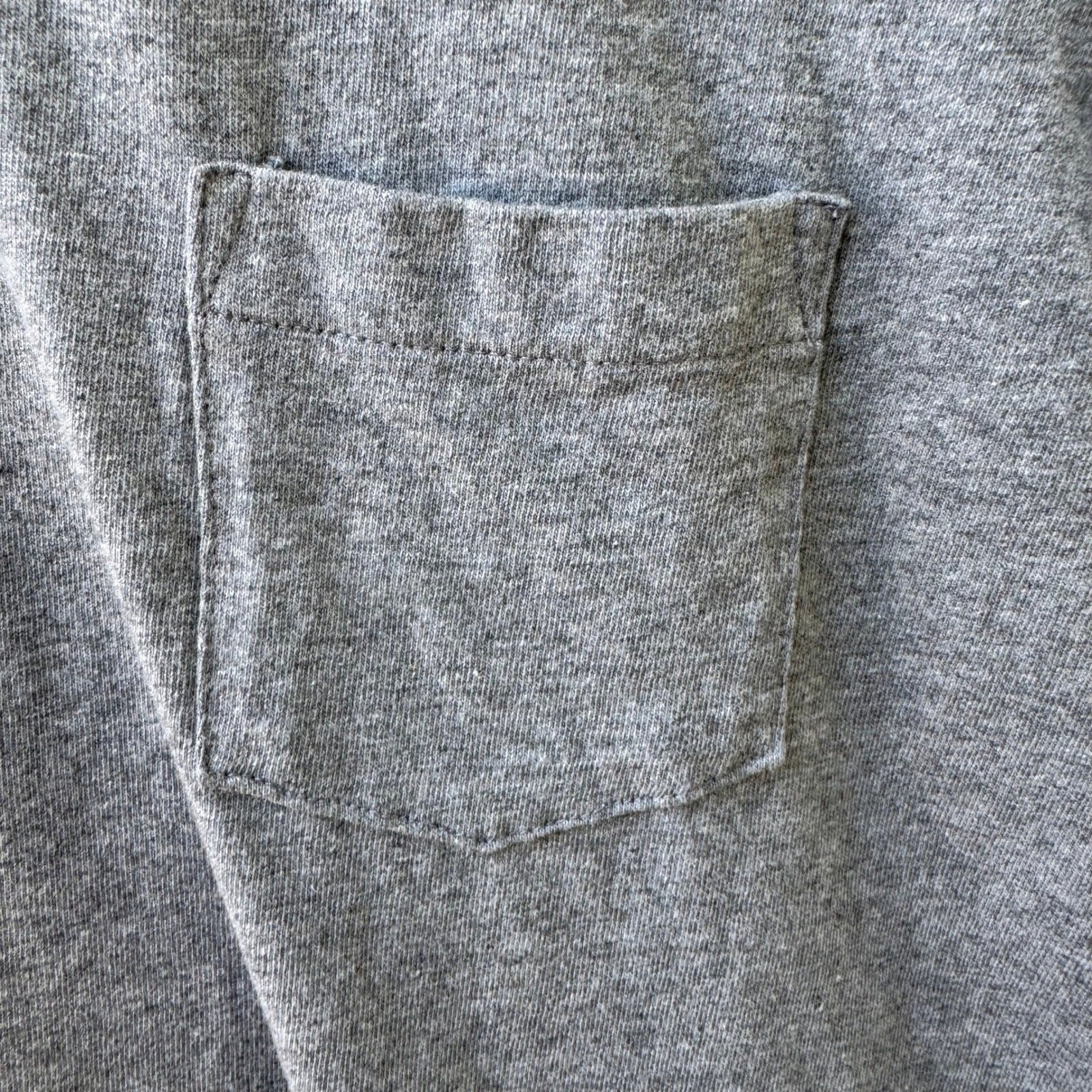 American Giant Minimalist Sustainable Cotton Pocket Tee Short Sleeve Grey S USA