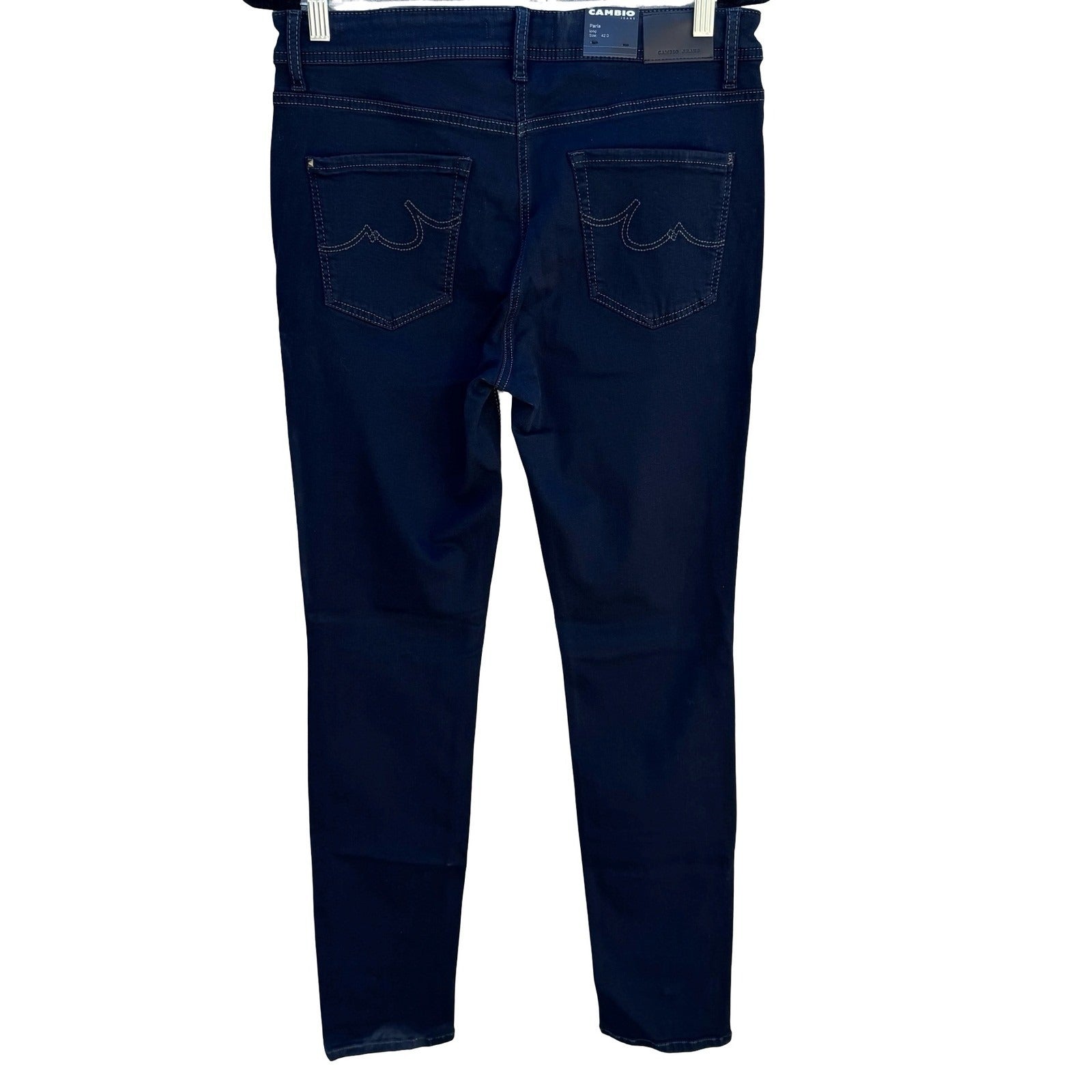Cambio Jeans Parla Long Luxury Edition Dark Indigo Skinny Jeans Womens 12 NEW