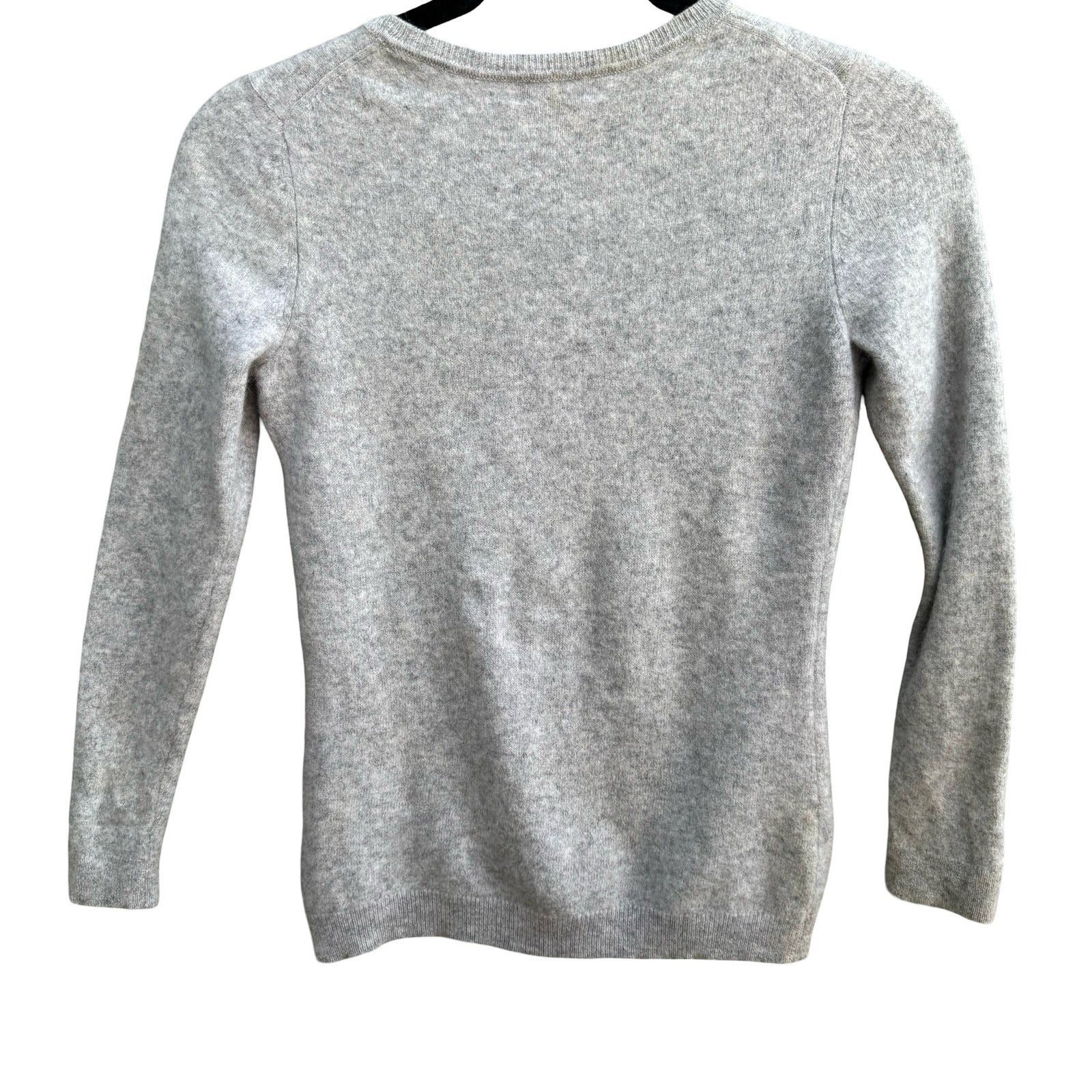 Charter Club Luxury 100% Cashmere Old Money Minimalist Sweater Gray Womens S