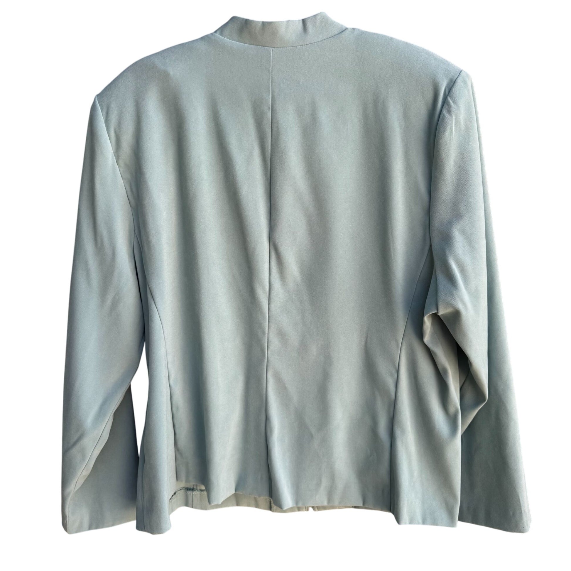 Lady Dorby Vintage Womens Preppy Pale Blue Office Professional Blazer Jacket 20W