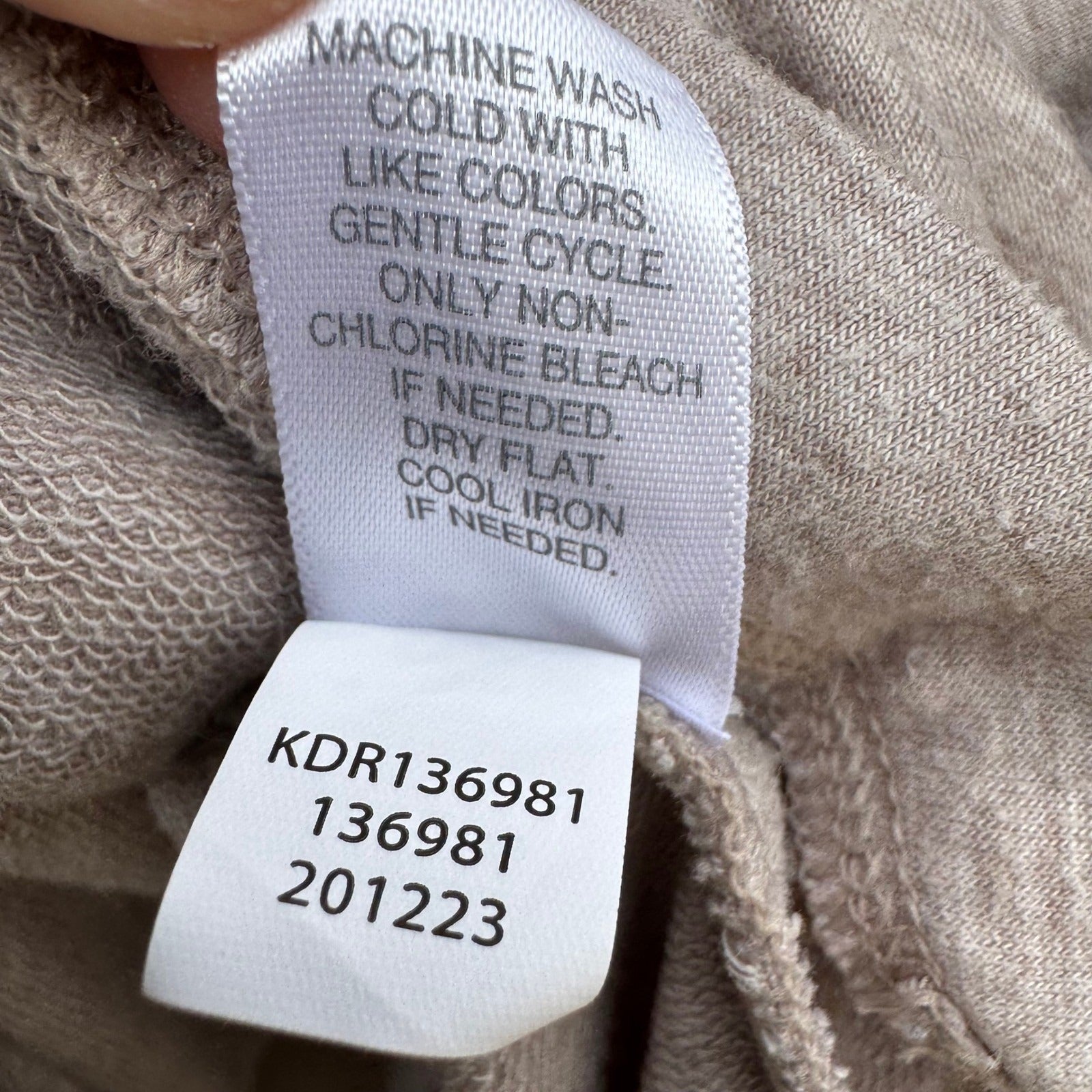 Pure J Jill Luxe Tencel Cowl Neck Tunic Dress Oatmeal Long Sleeve Pockets L