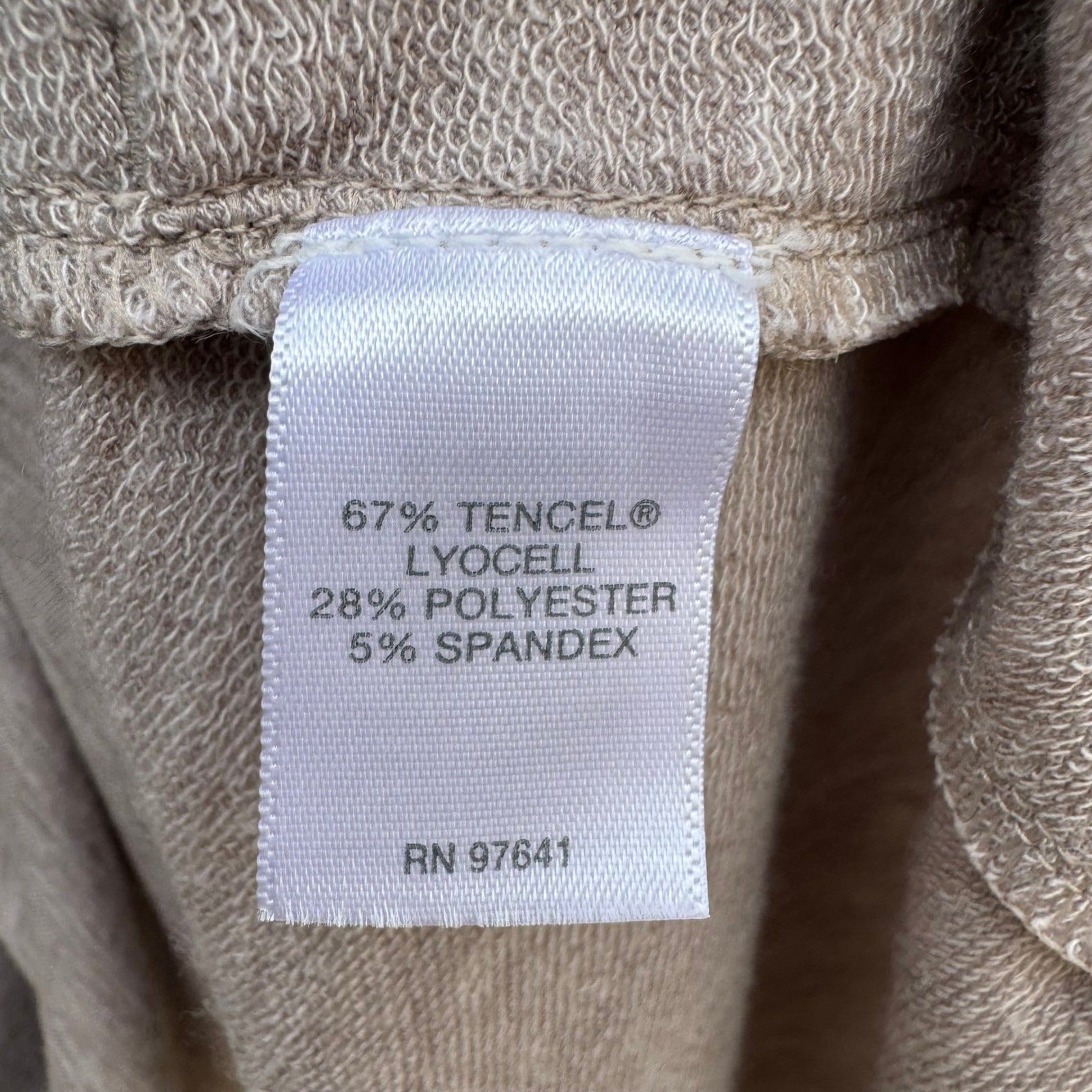 Pure J Jill Luxe Tencel Cowl Neck Tunic Dress Oatmeal Long Sleeve Pockets L