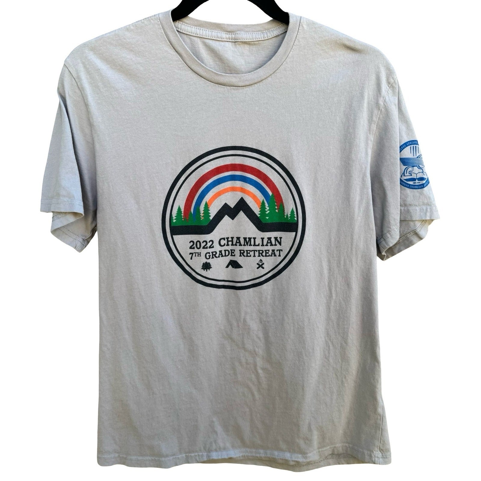 Chamlian 7th Grade Retreat 2022 Graphic Shirt Armenian School Camping Grey S