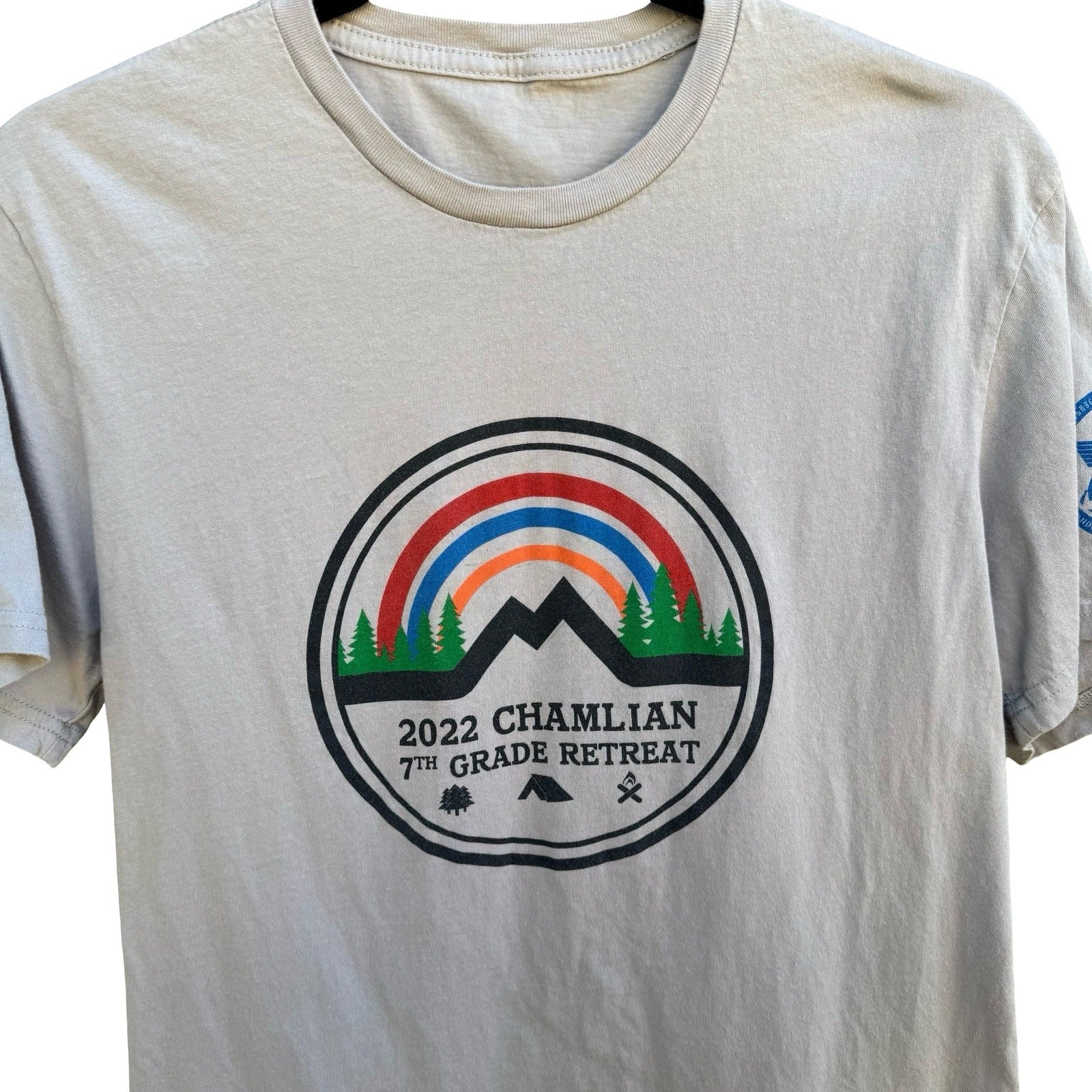 Chamlian 7th Grade Retreat 2022 Graphic Shirt Armenian School Camping Grey S