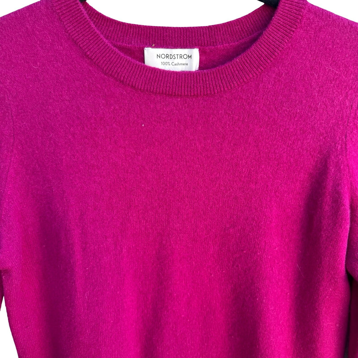 Nordstrom 100% Cashmere Quiet Luxury Minimalist Soft Girl Preppy Sweater Pink XL