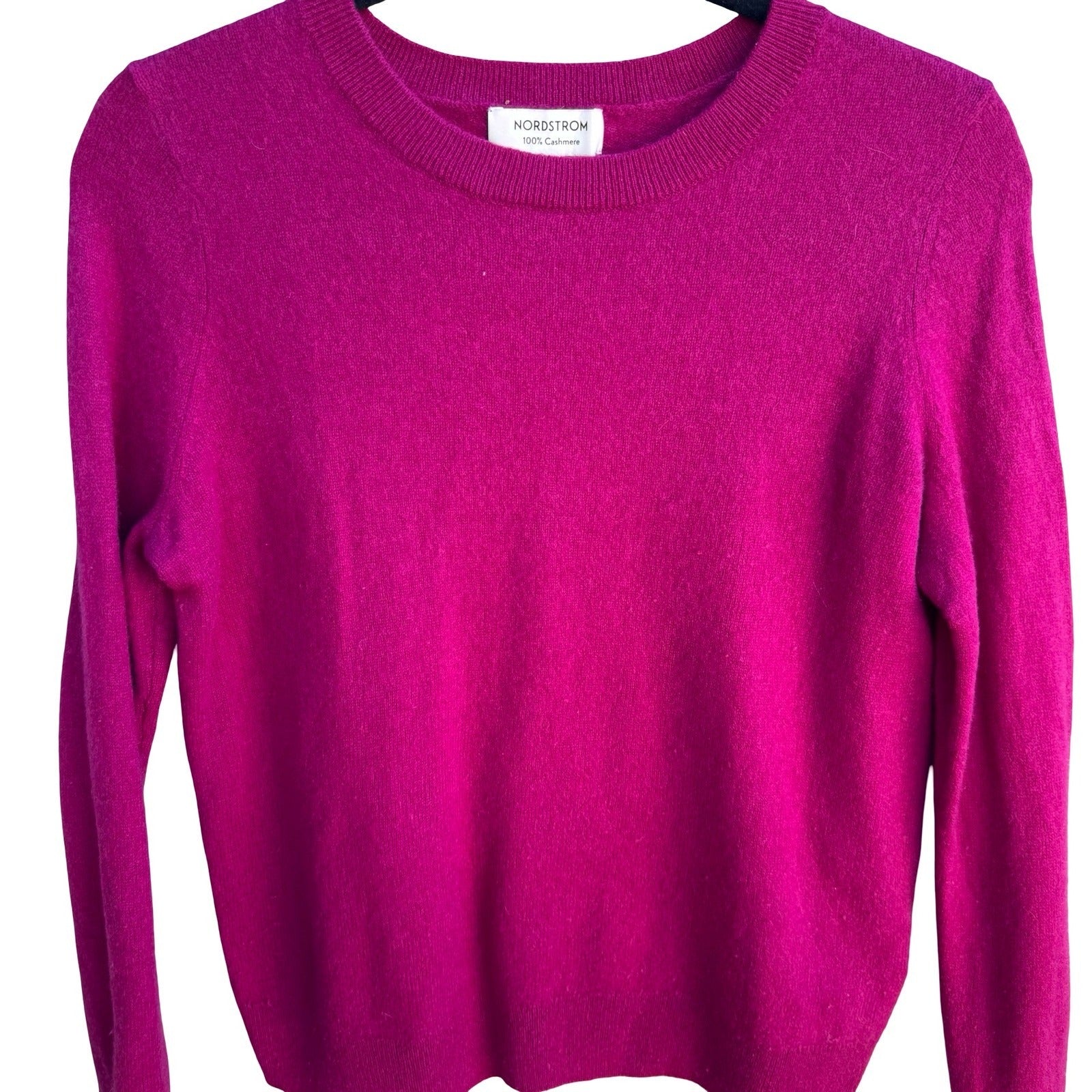Nordstrom 100% Cashmere Quiet Luxury Minimalist Soft Girl Preppy Sweater Pink XL