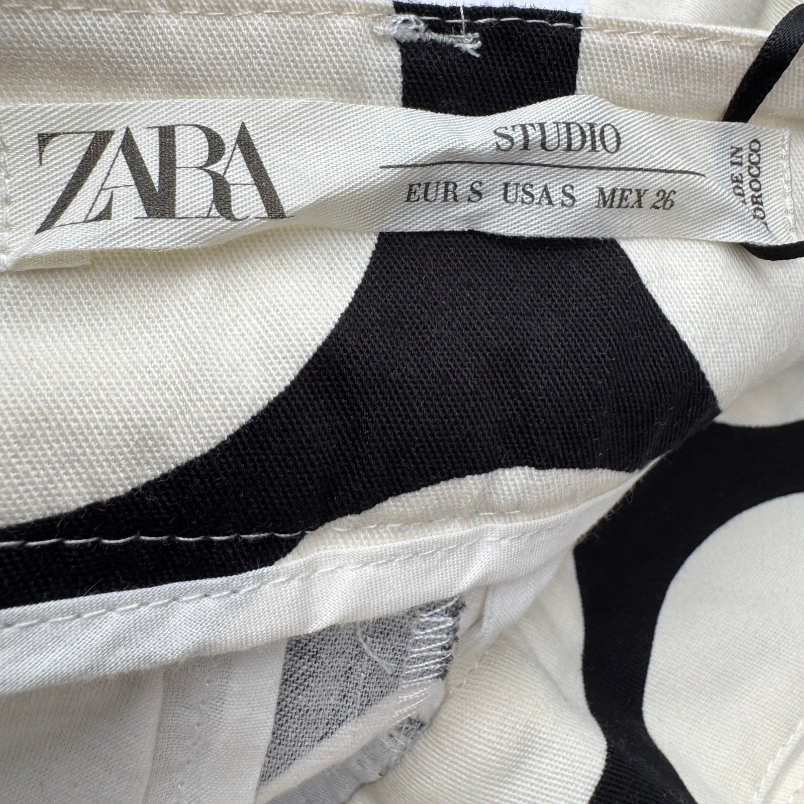 Zara Studio Polka Dot Avant Garde Mod Wide Leg Pant Statement Fashion Piece NEW