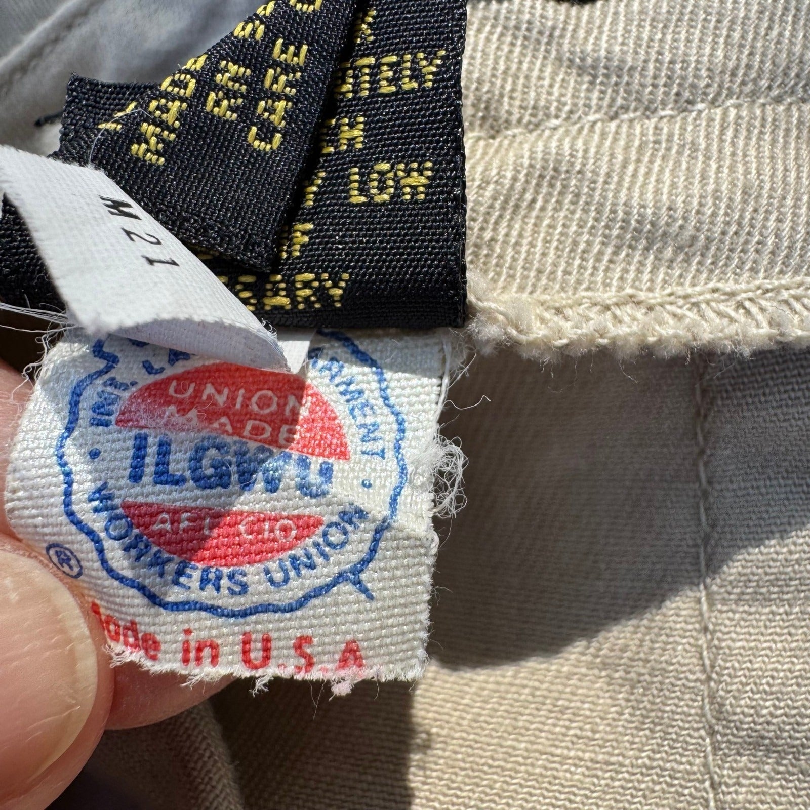 LizSport Vintage 80s Khaki Cotton V-Yoke Pencil Mini Skirt Tan Sz 2P USA Made