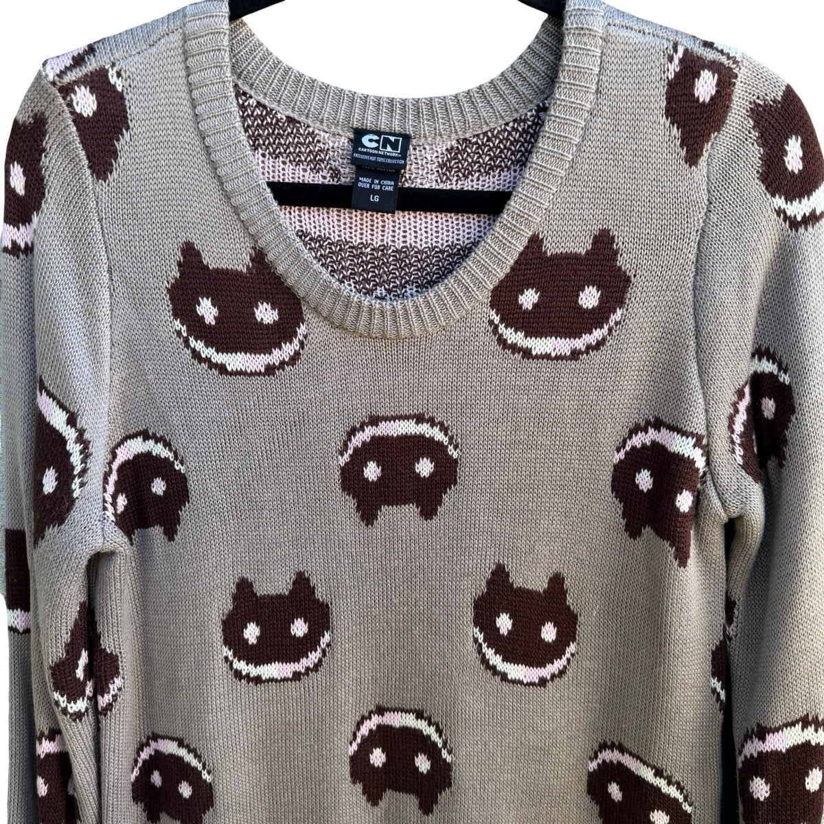 Hot Topic Cartoon Network Steven Universe Cookie Cat Sweater Womens L Kidcore