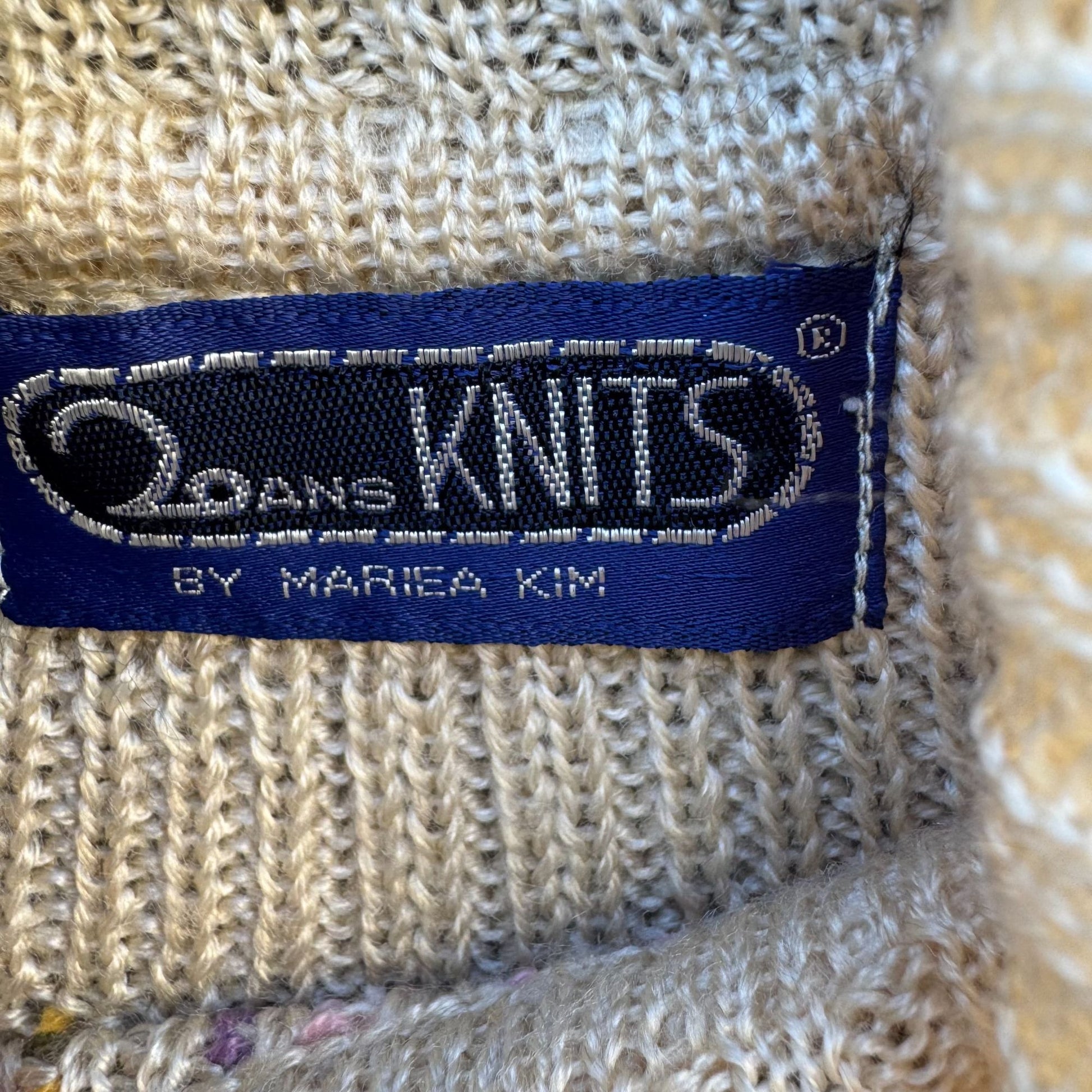 20 Ans Knits Mariea Kim Vintage Floral Embroidered Turtleneck Sweater Cottage