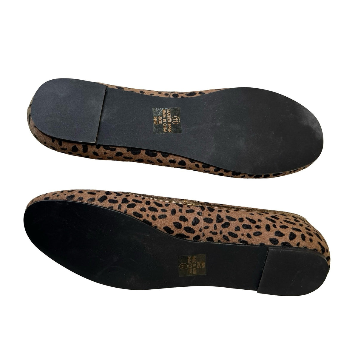Spiegel Leopard Calf Hair Mob Wife Glam Animal Print Ballet Flats Brown Women 11
