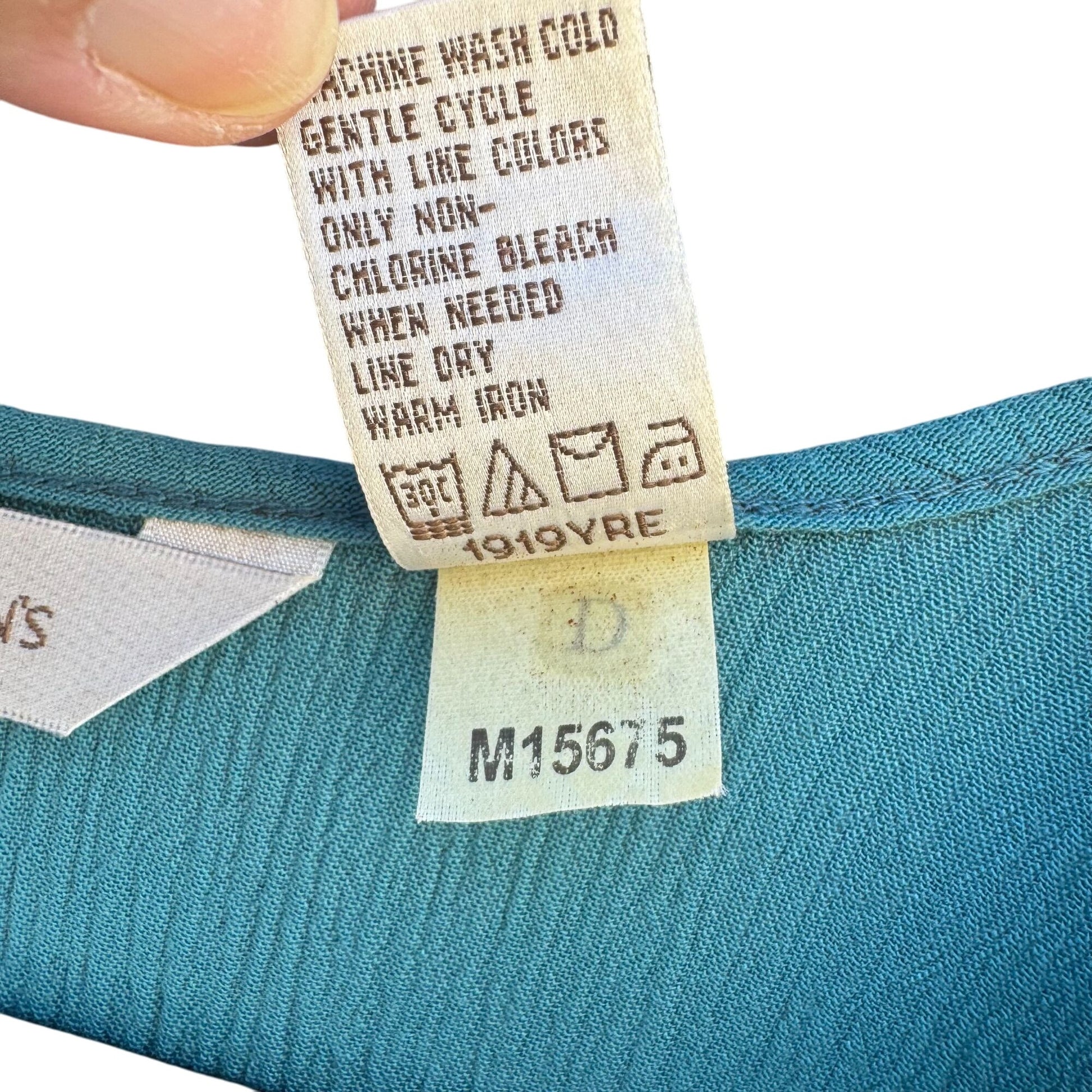 Drapers & Damons Vintage Womens Teal Textured Sleeveless Tank Top Shirt Blouse M