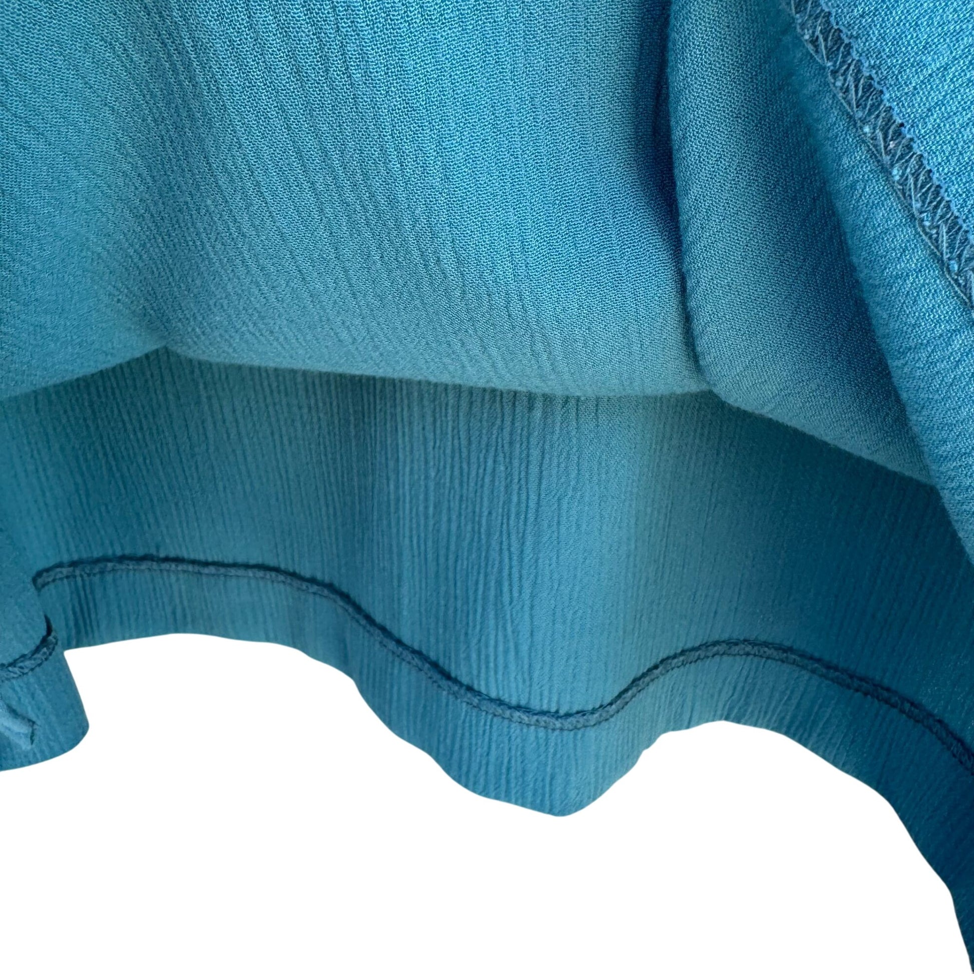 Drapers & Damons Vintage Womens Teal Textured Sleeveless Tank Top Shirt Blouse M