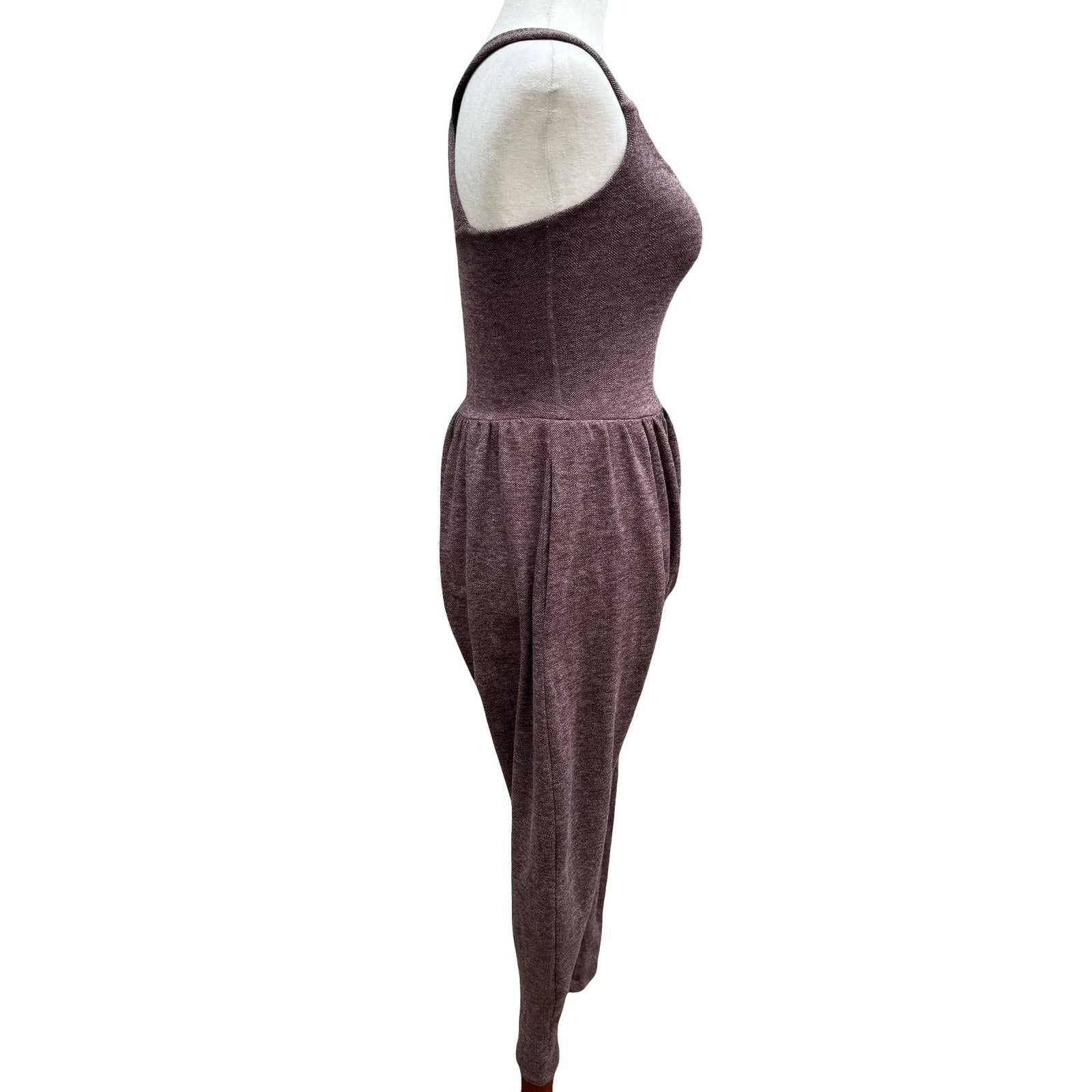 Imbodhi Athleisure Herringbone Knit Harem Jumpsuit Sustainable Yoga Loungewear S