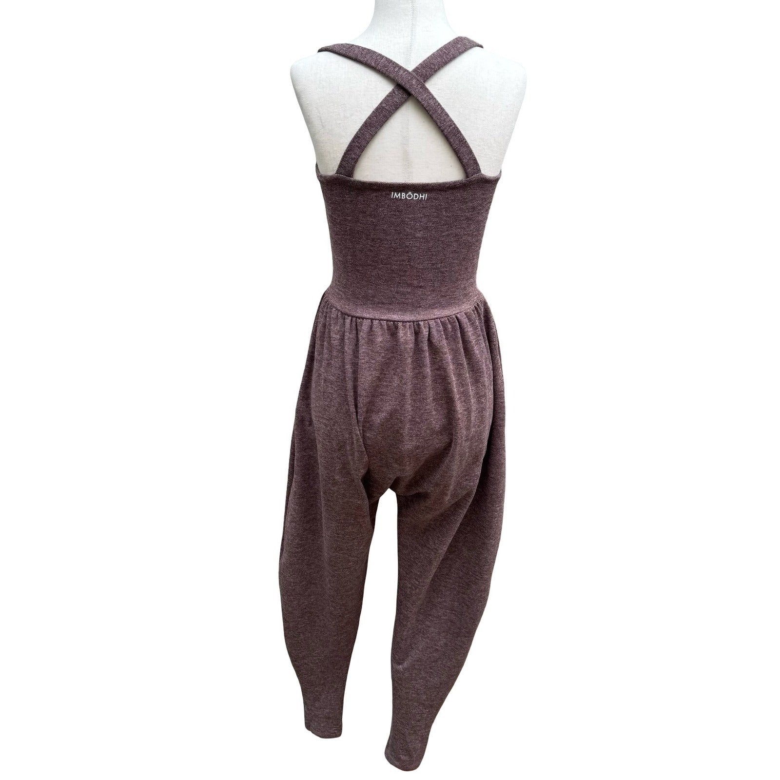 Imbodhi Athleisure Herringbone Knit Harem Jumpsuit Sustainable Yoga Loungewear S