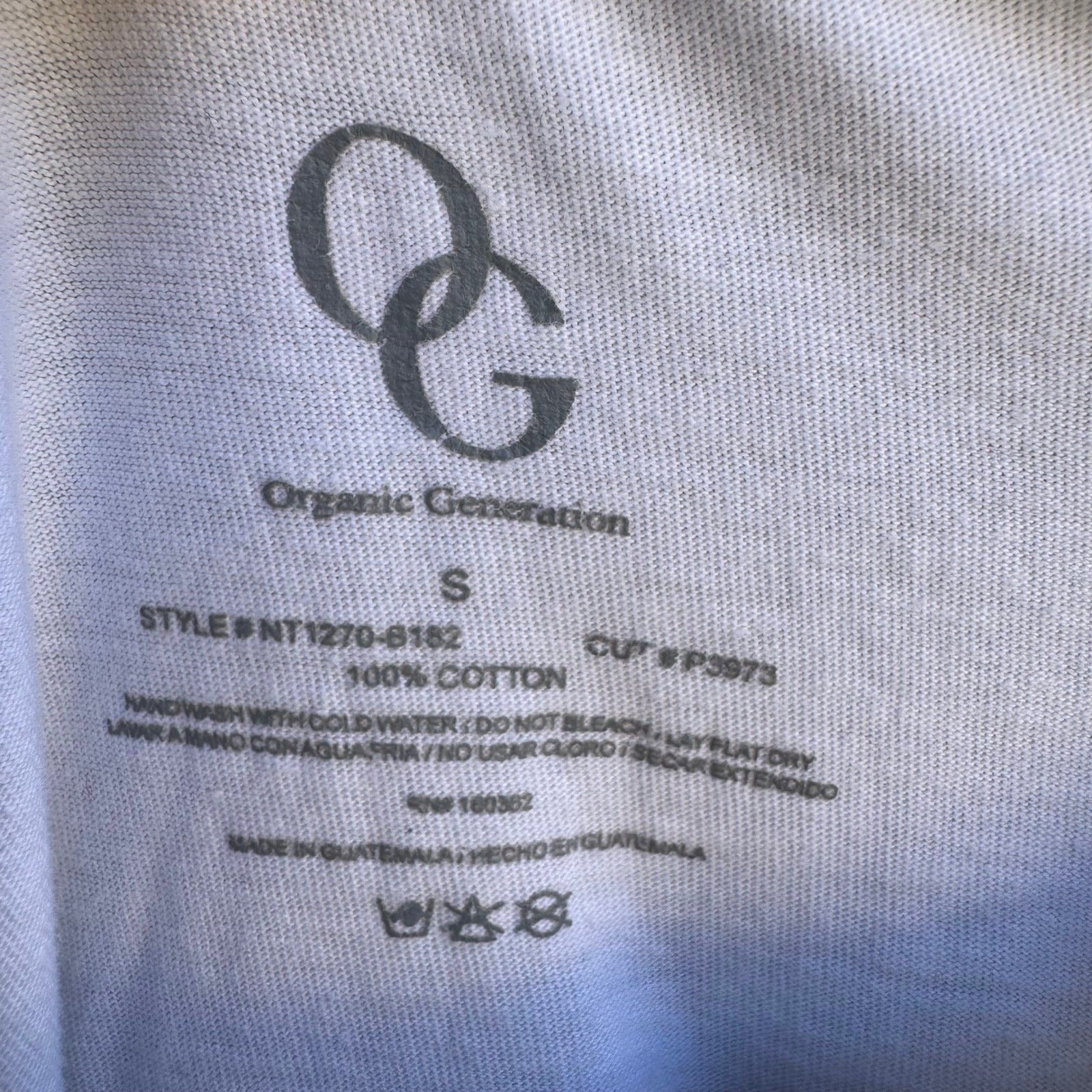 Organic Generation Boho Hippie Mushroom Embroidered Crop Shirt Womens S Granola