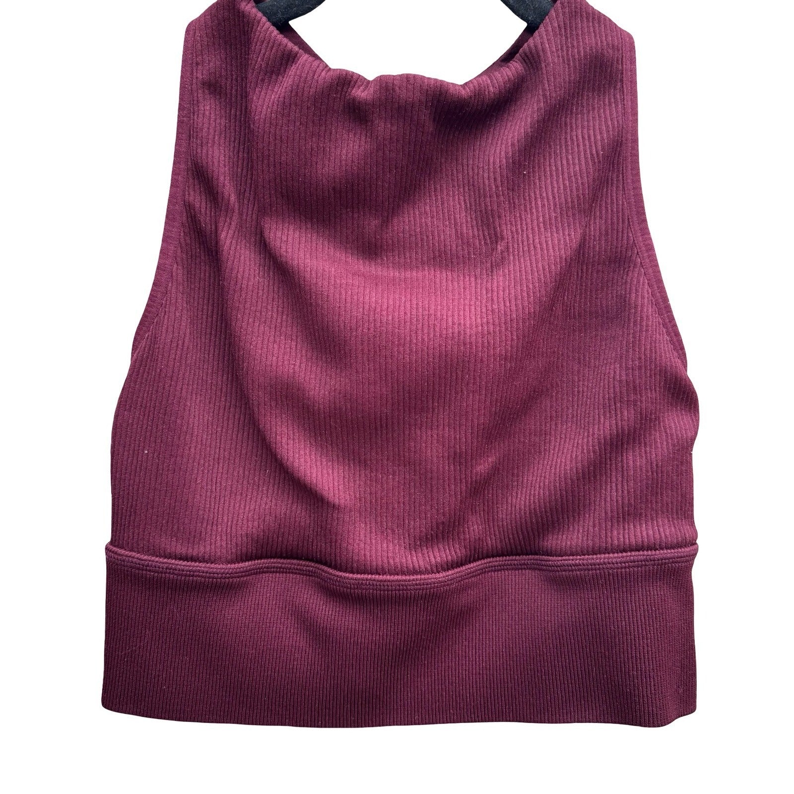 Betsey Johnson Performance Ribbed Racerback Crop Top M Gym Yoga Workout Gorpcore