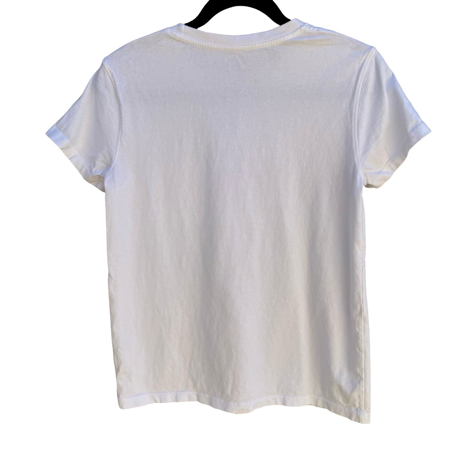 American Giant Minimalist Pocket Tee 100% US Sustainable Cotton White Womens S