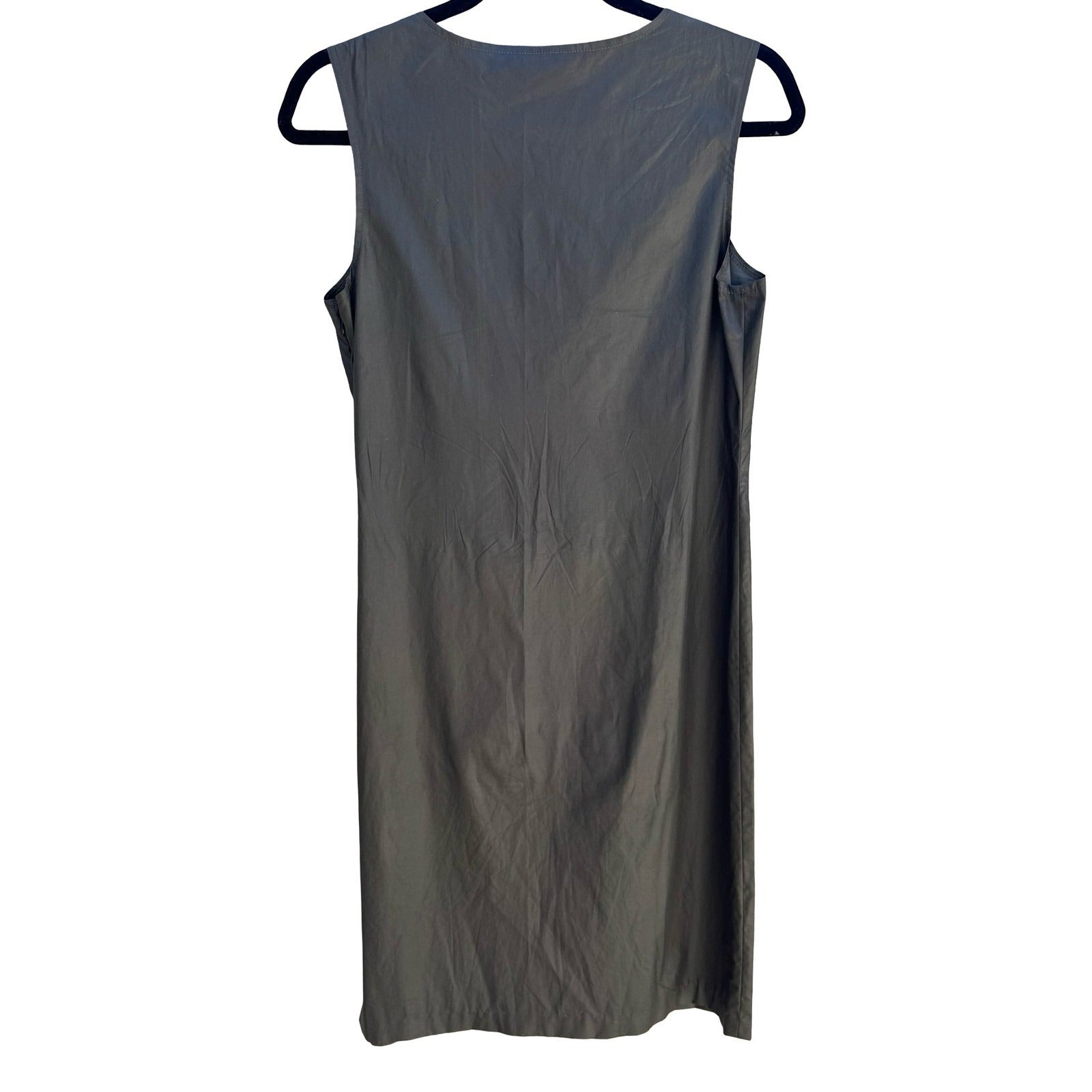 Cynthia Rowley Minimalist Utility Earthy Sleek Modernist Shift Dress Green 4