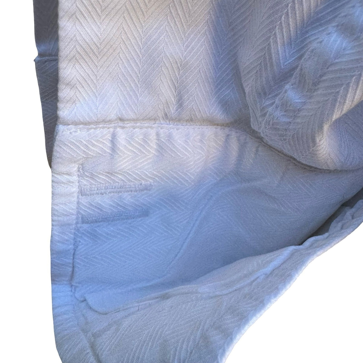 Charles Tyrwhitt Tailored Herringbone French Cuff Dress Shirt White Mens 15.5/33