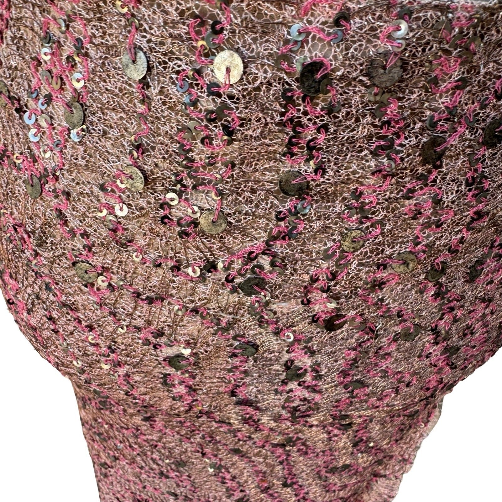 Chan Luu Y2K Handmade Boho Resortwear Mermaidcore Glam Sequin Wrap Midi Skirt M