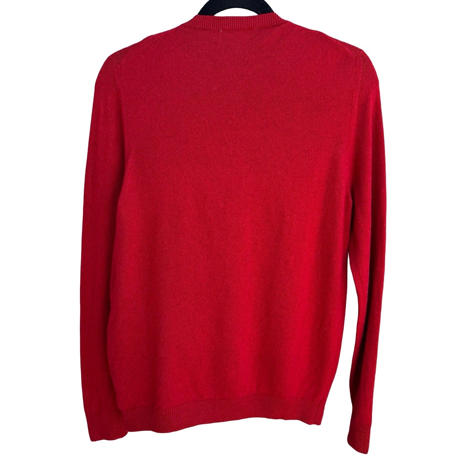 Pull Love Firenze Red Pure Luxury Cashmere V-Neck Button Cardigan Made in Italy