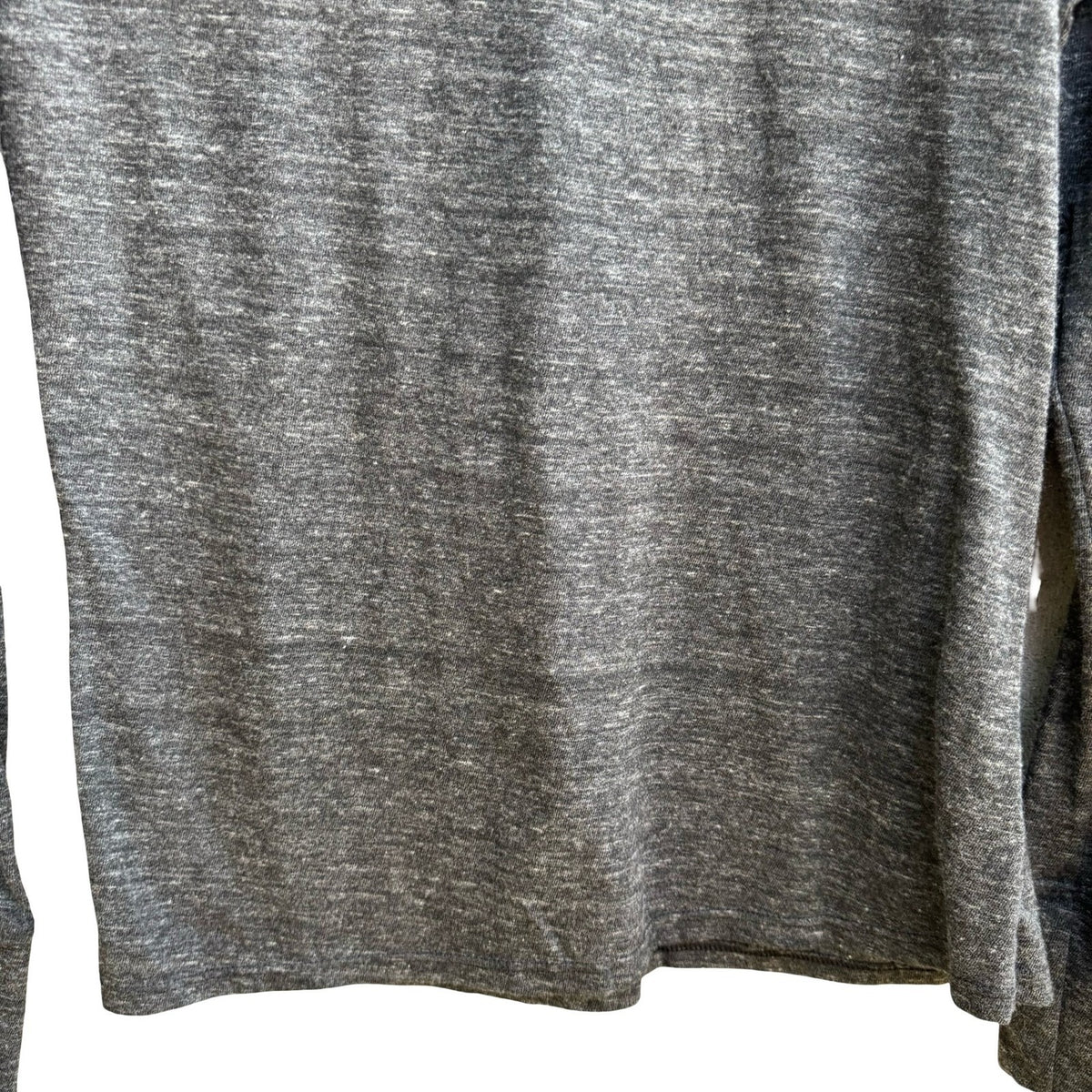 American Giant Athleisure Minimalist Sustainable Raglan Long Sleeve Tee Grey M