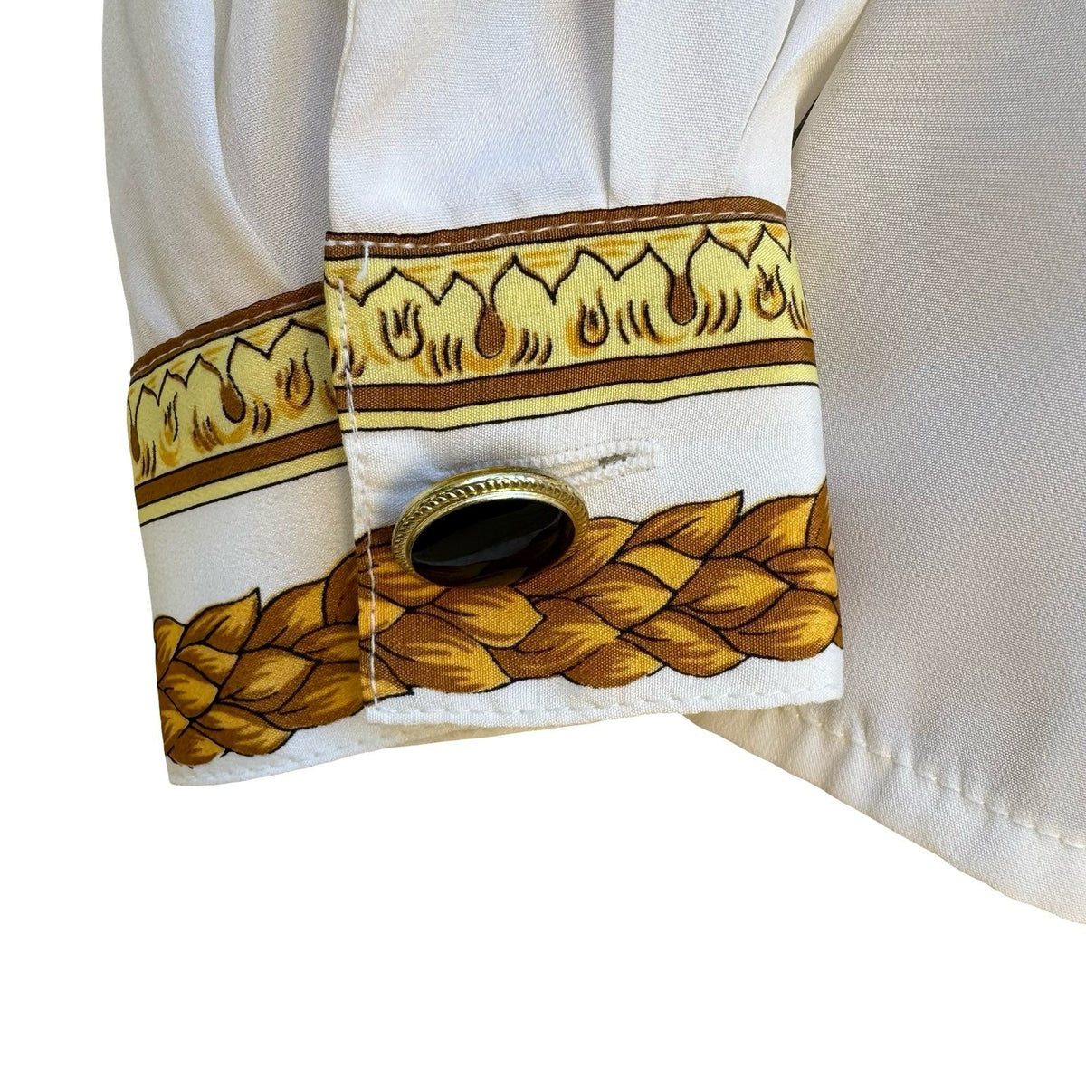 Petite Sophisticate Vintage 90s Baroque Maximalist Scarf Chair Print Blouse 8