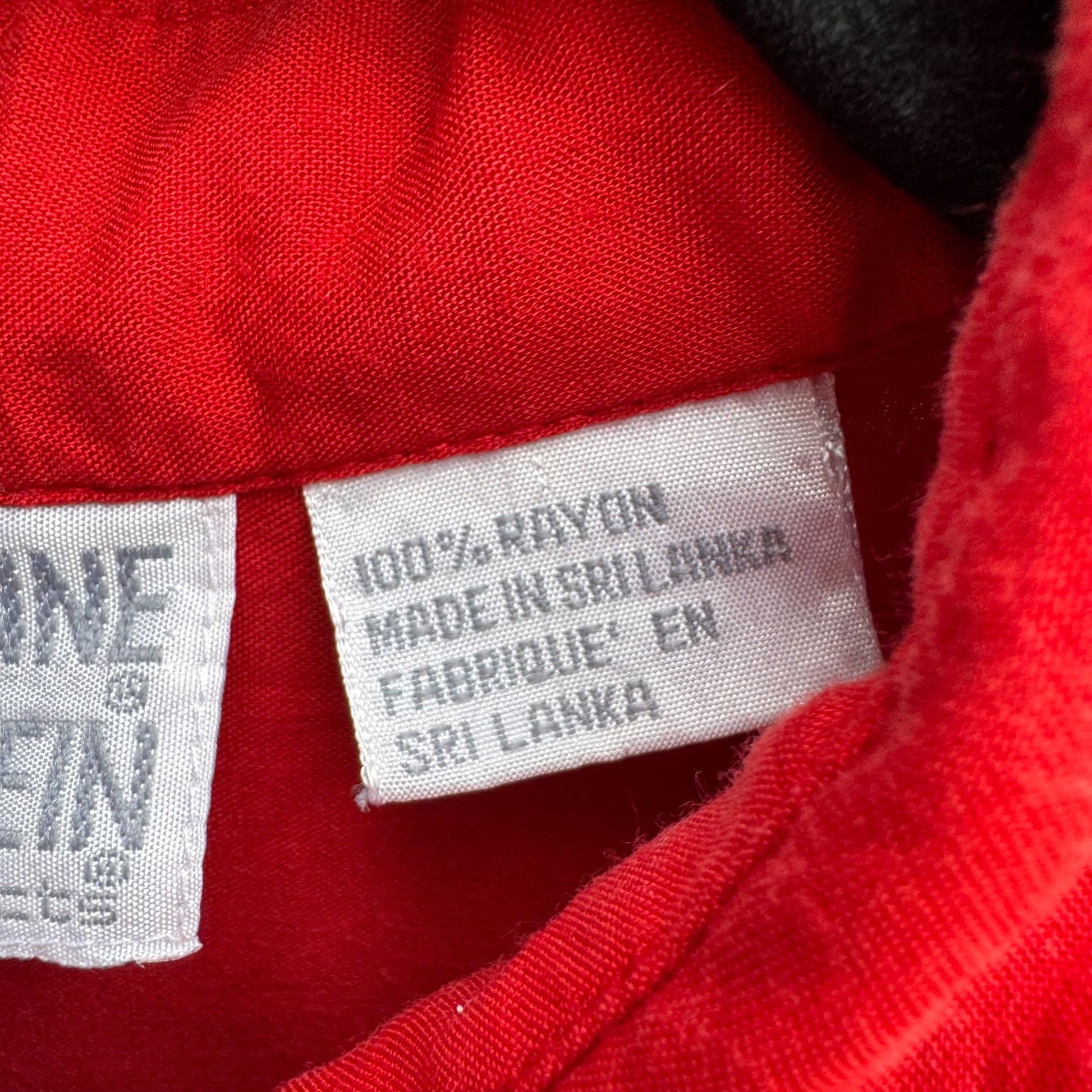 Anne Klein Vintage Womens Red Short Sleeve Band Waist Pullover Shirt Blouse 16