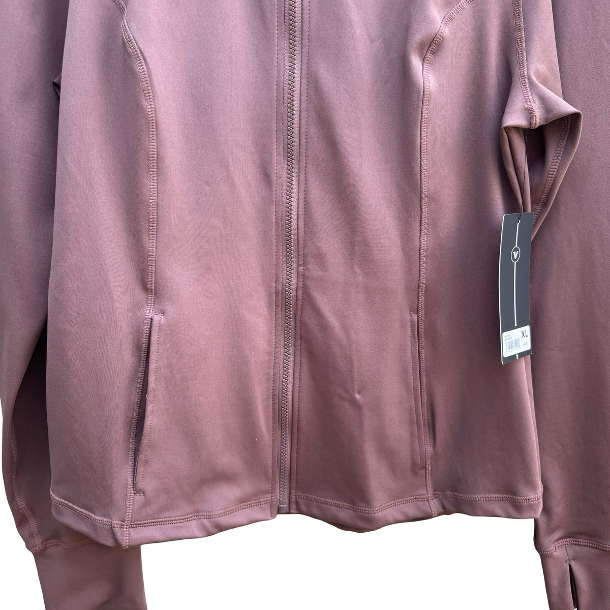 Velocity Peppercorn Gorpcore Full Zip Athletic Thumbhole Jacket Womens XL NEW