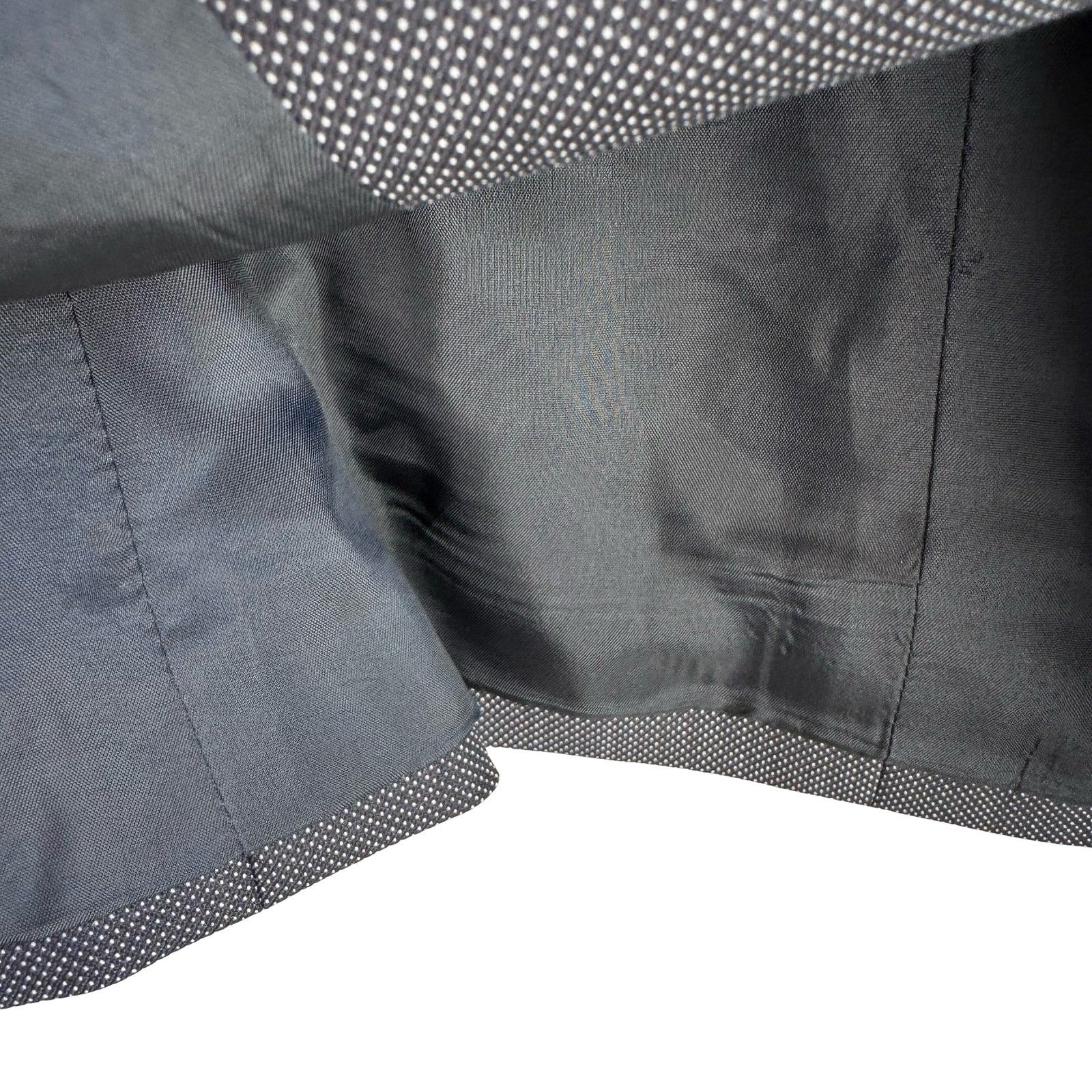 Faconnable Old Money Italian Minimalist Blazer Jacket Quiet Luxury Grey Womens 8