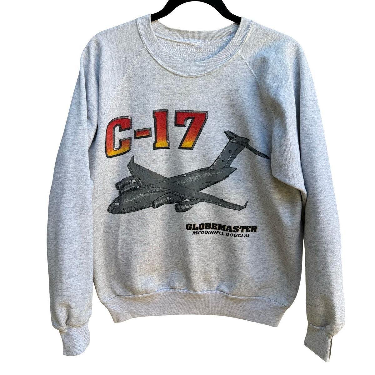 Vintage C-17 Globemaster McDonnell Douglas Aviation Military Sweatshirt Gray M