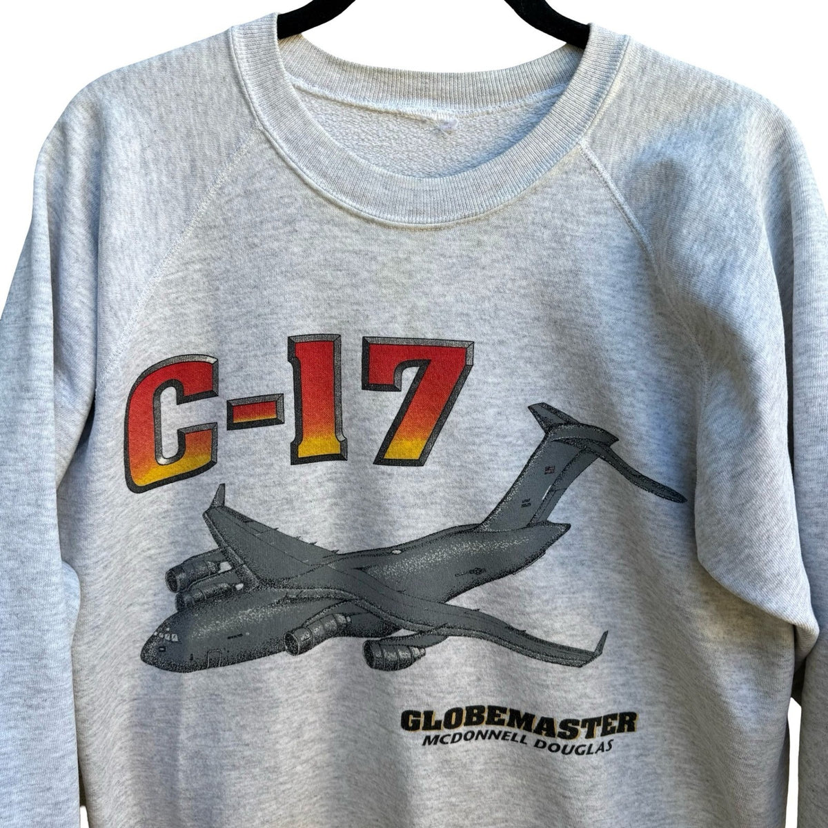 Vintage C-17 Globemaster McDonnell Douglas Aviation Military Sweatshirt Gray M