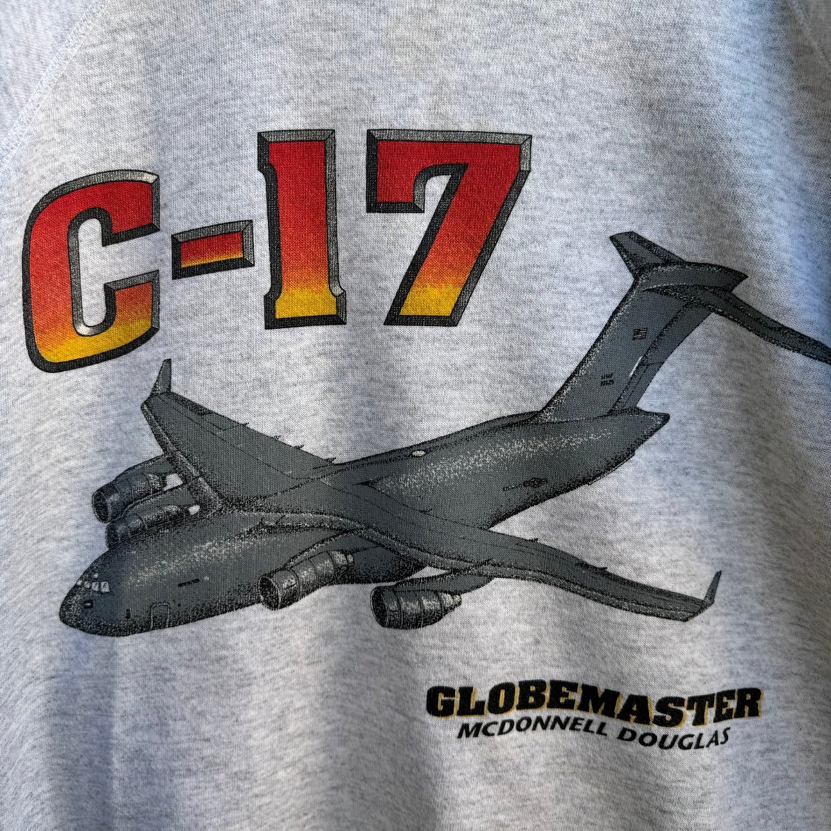 Vintage C-17 Globemaster McDonnell Douglas Aviation Military Sweatshirt Gray M