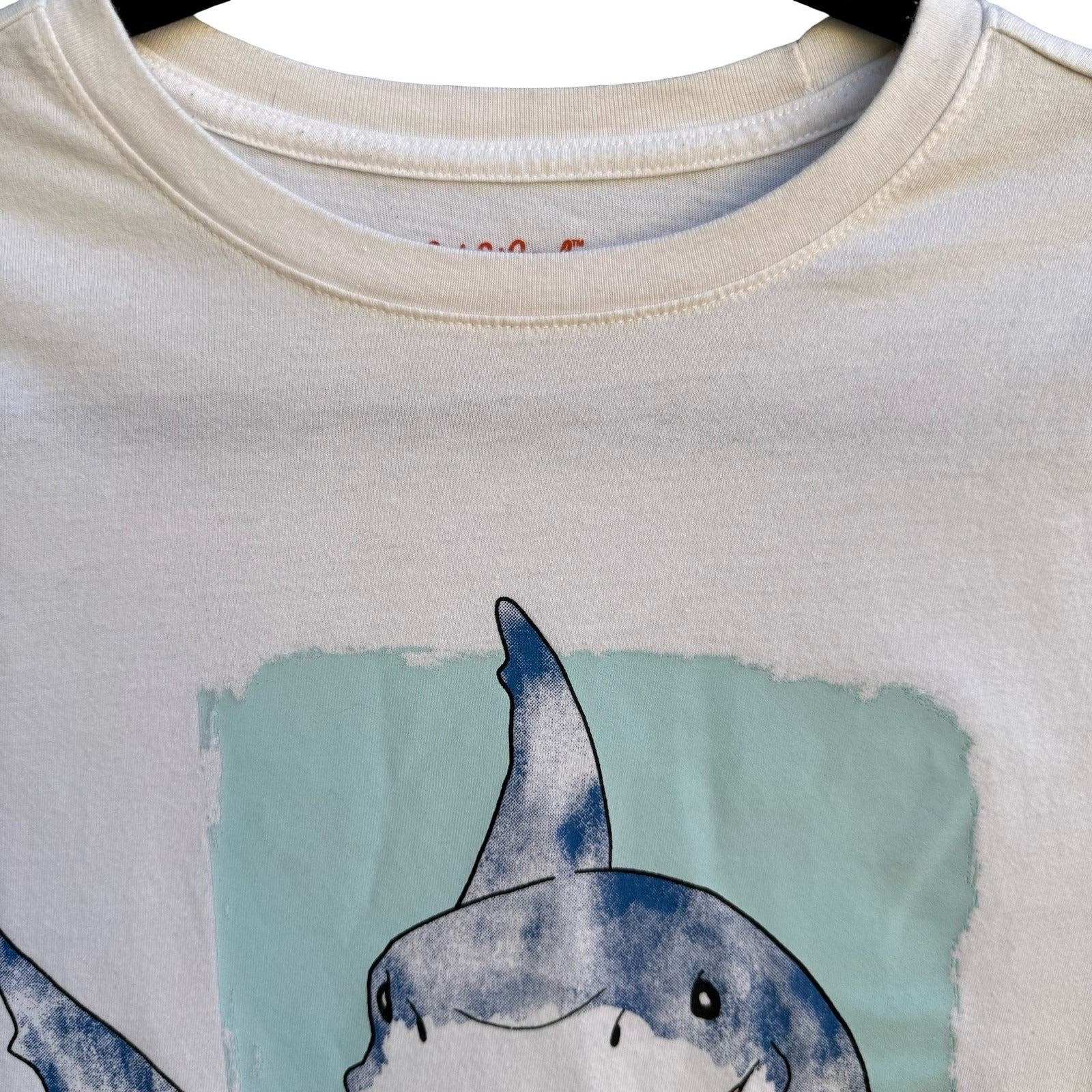 Cat & Jack Shark Braces Graphic Shirt Nautical Kidcore Quirky Kids L Womens S