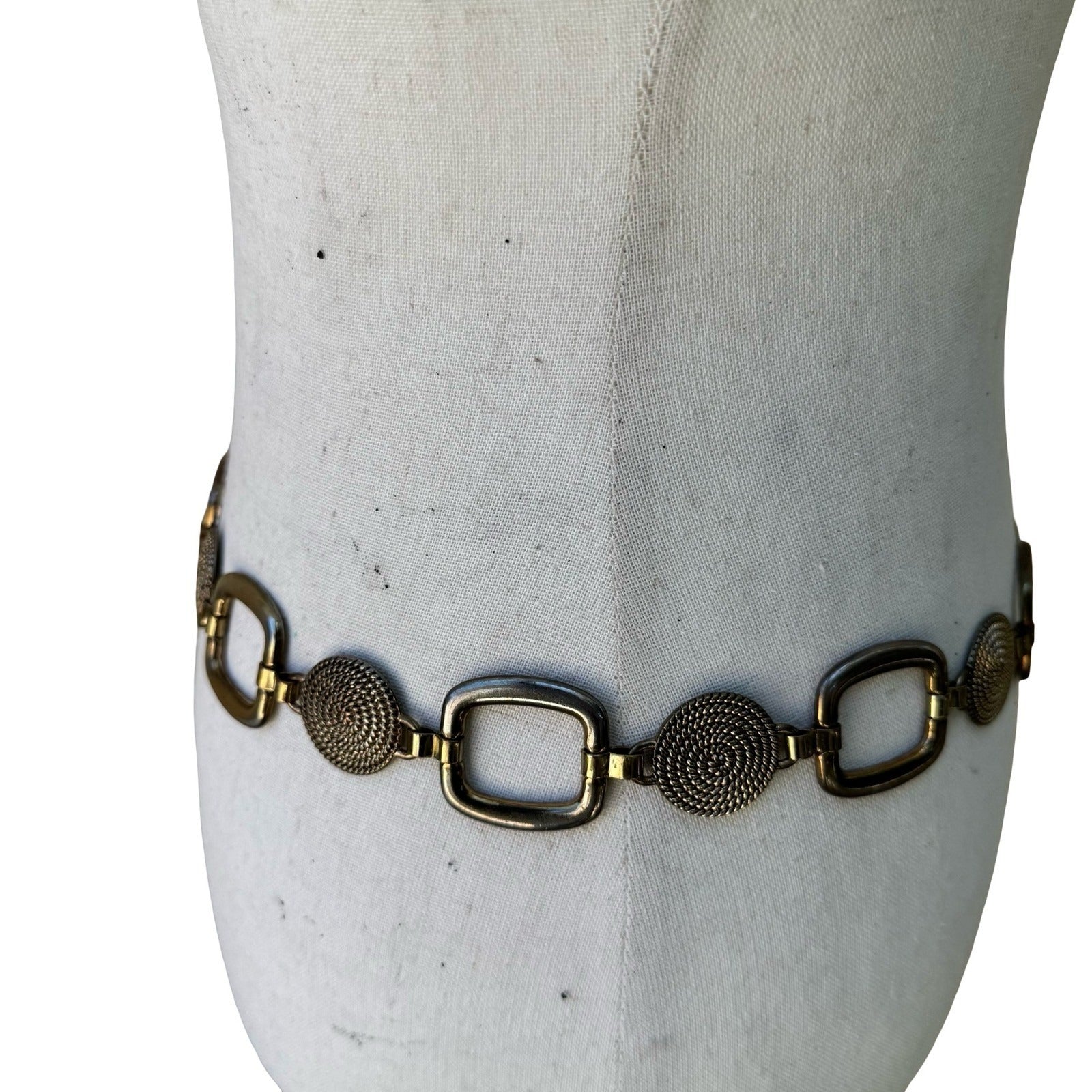 Vintage Y2K 90s Boho Steampunk Renaissance Whimsigoth Chain Link Statement Belt