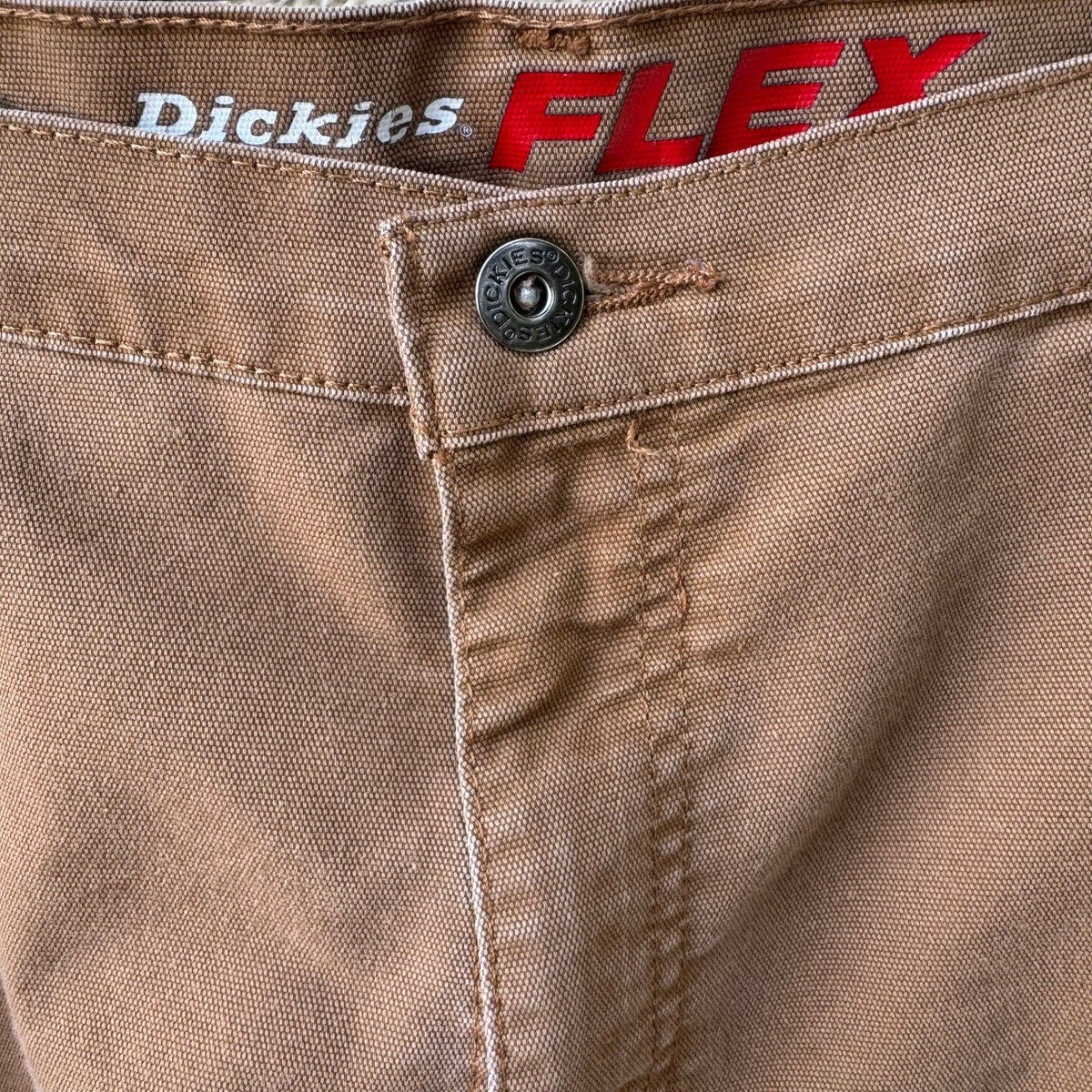 Dickies DP802SBD Flex Tough Max Duck Carpenter Workwear Pants Brown Mens 38x32