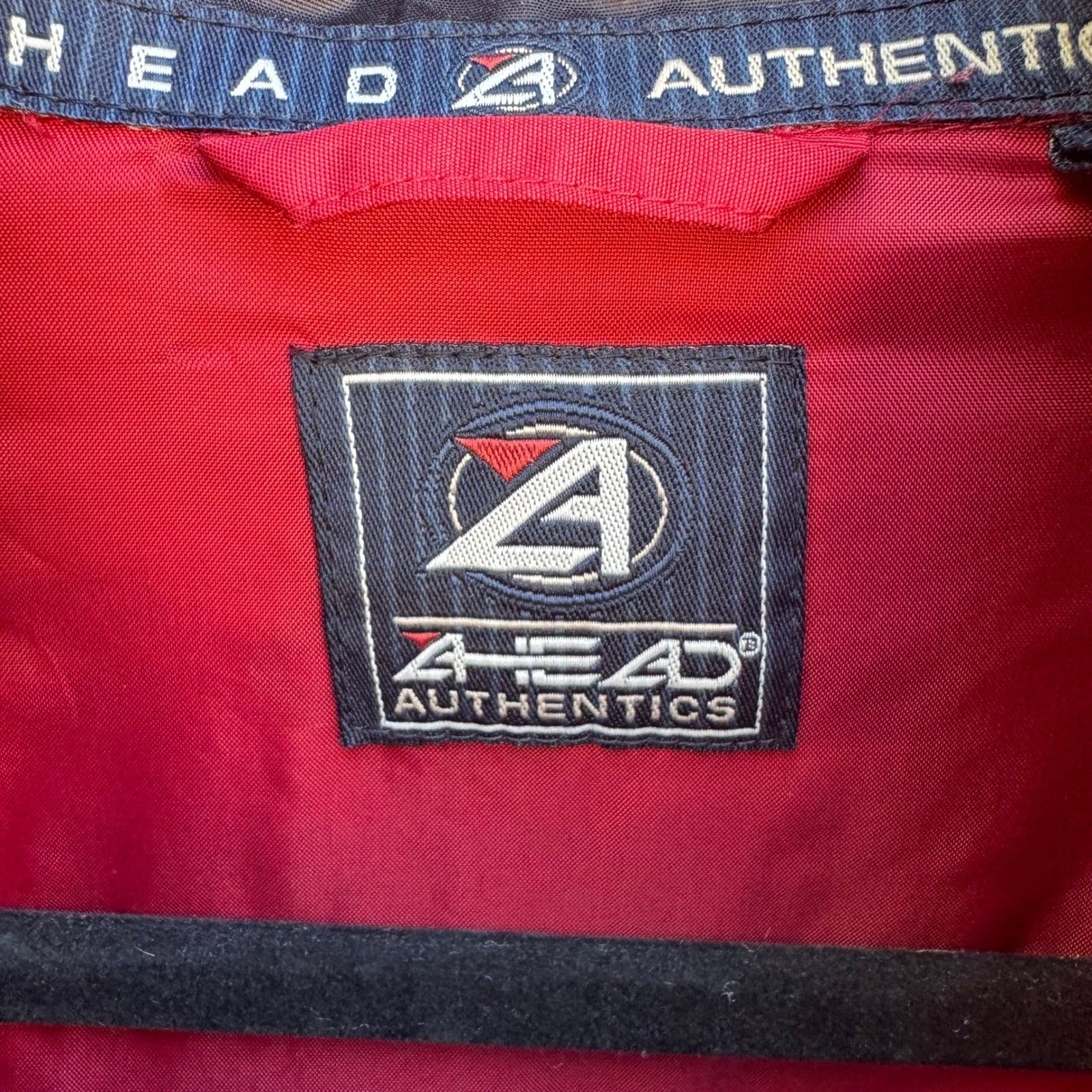 Ahead Authentics Gorpcore Red Athleisure Golf Windshirt Pullover Sporty Mens L