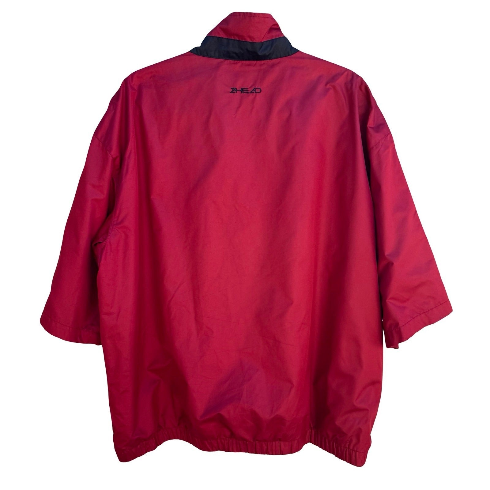 Ahead Authentics Gorpcore Red Athleisure Golf Windshirt Pullover Sporty Mens L