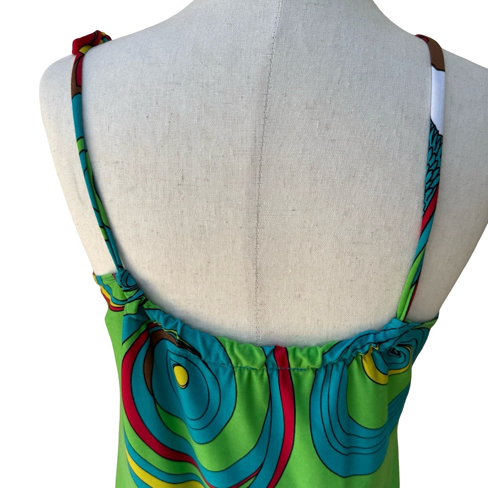 As U Wish Y2K Psychedelic Mod Festival Groovy Boho Dopamine Floral Mini Dress S